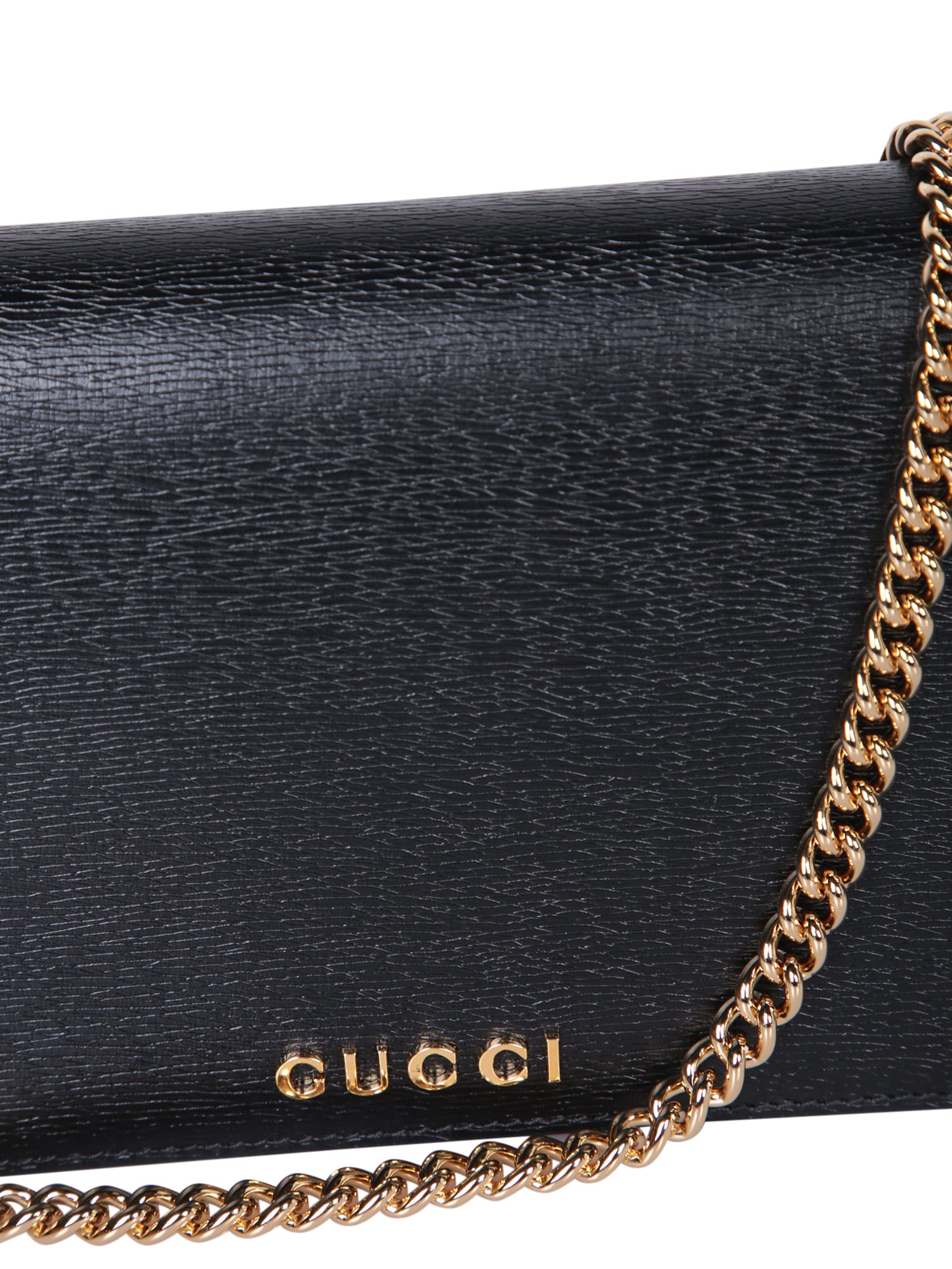 Gucci Logo Shoulder Strap Wallet