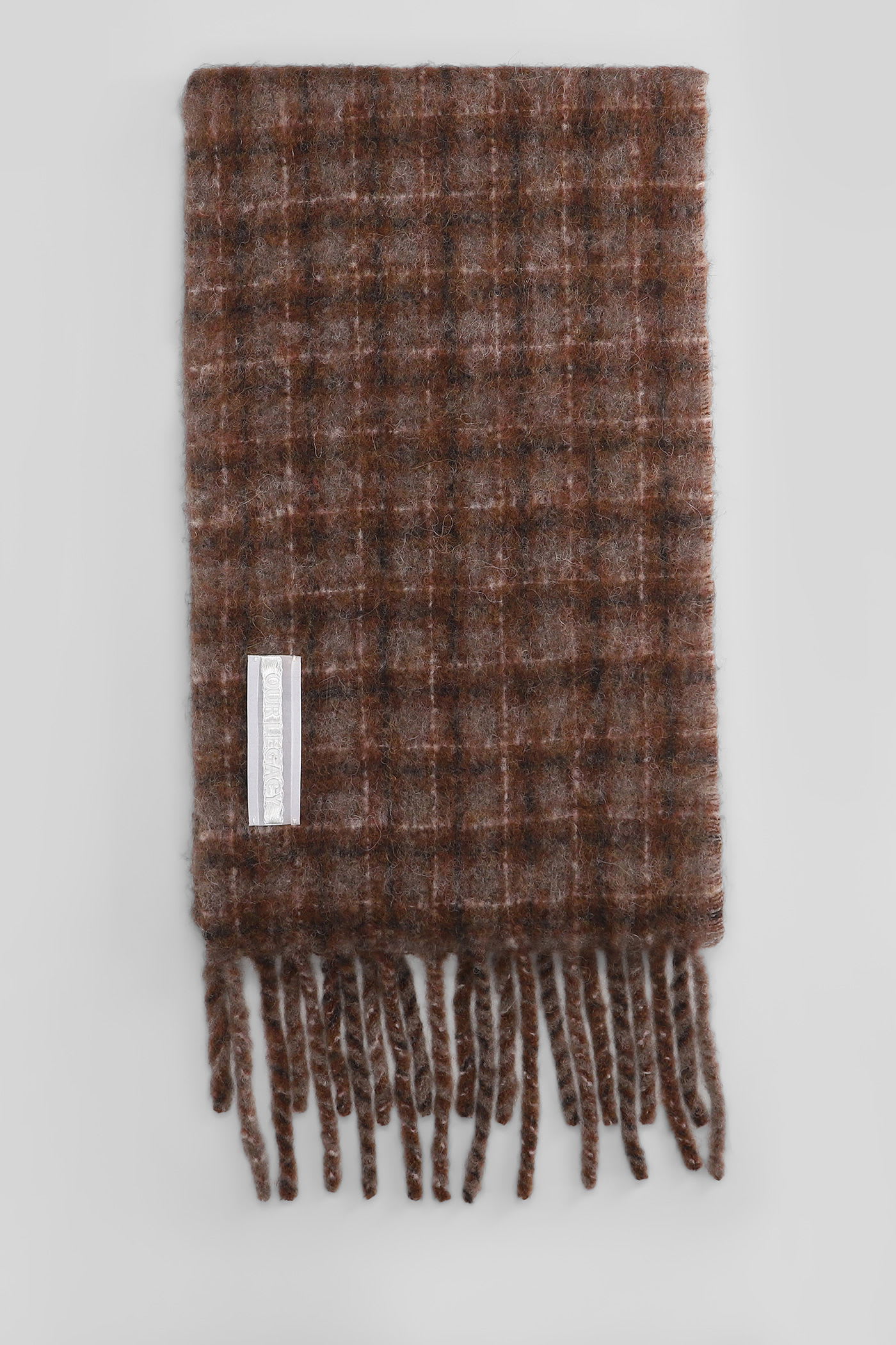 Our Legacy Dorf Check Fuzzy Alpaca In Brown