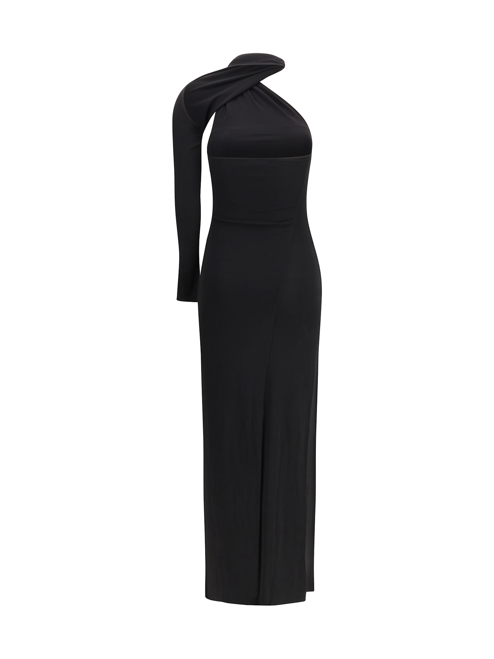 Courrèges Black Viscose Cocktail Dress In Black