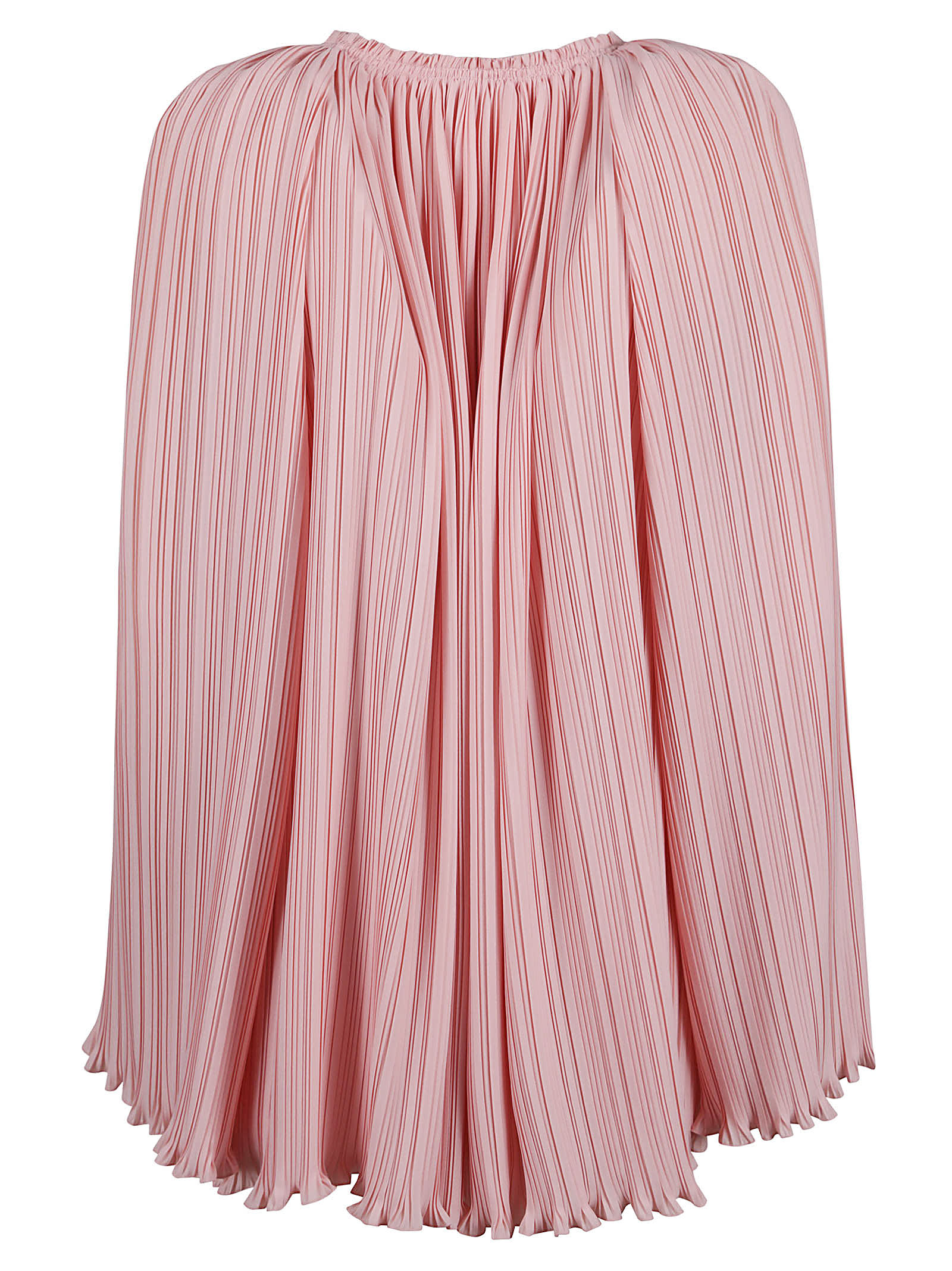 Shop Lanvin Tie-neck Pleated Top In Pink