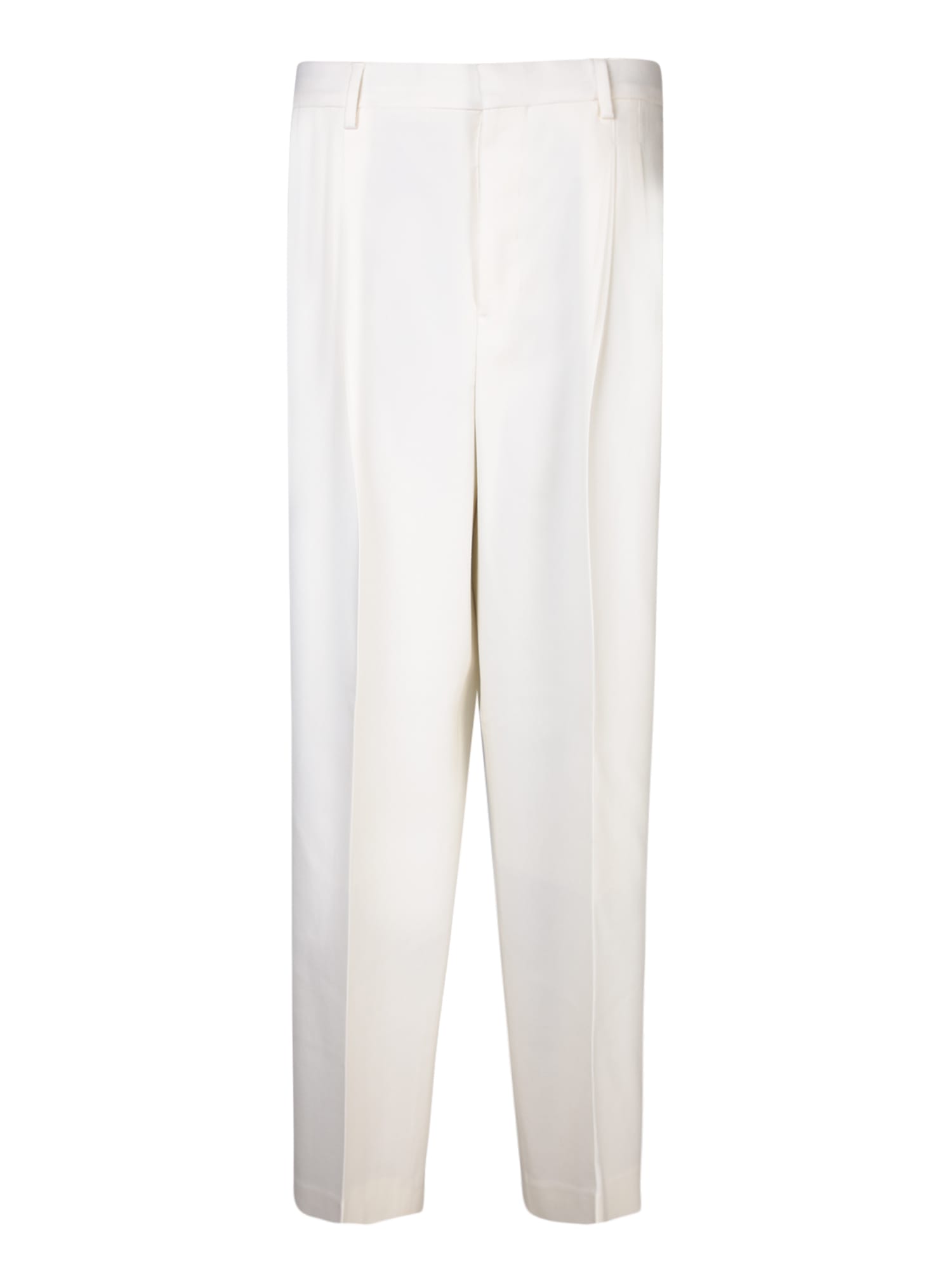 Shop Ami Alexandre Mattiussi Straight Taupe Trousers In Beige