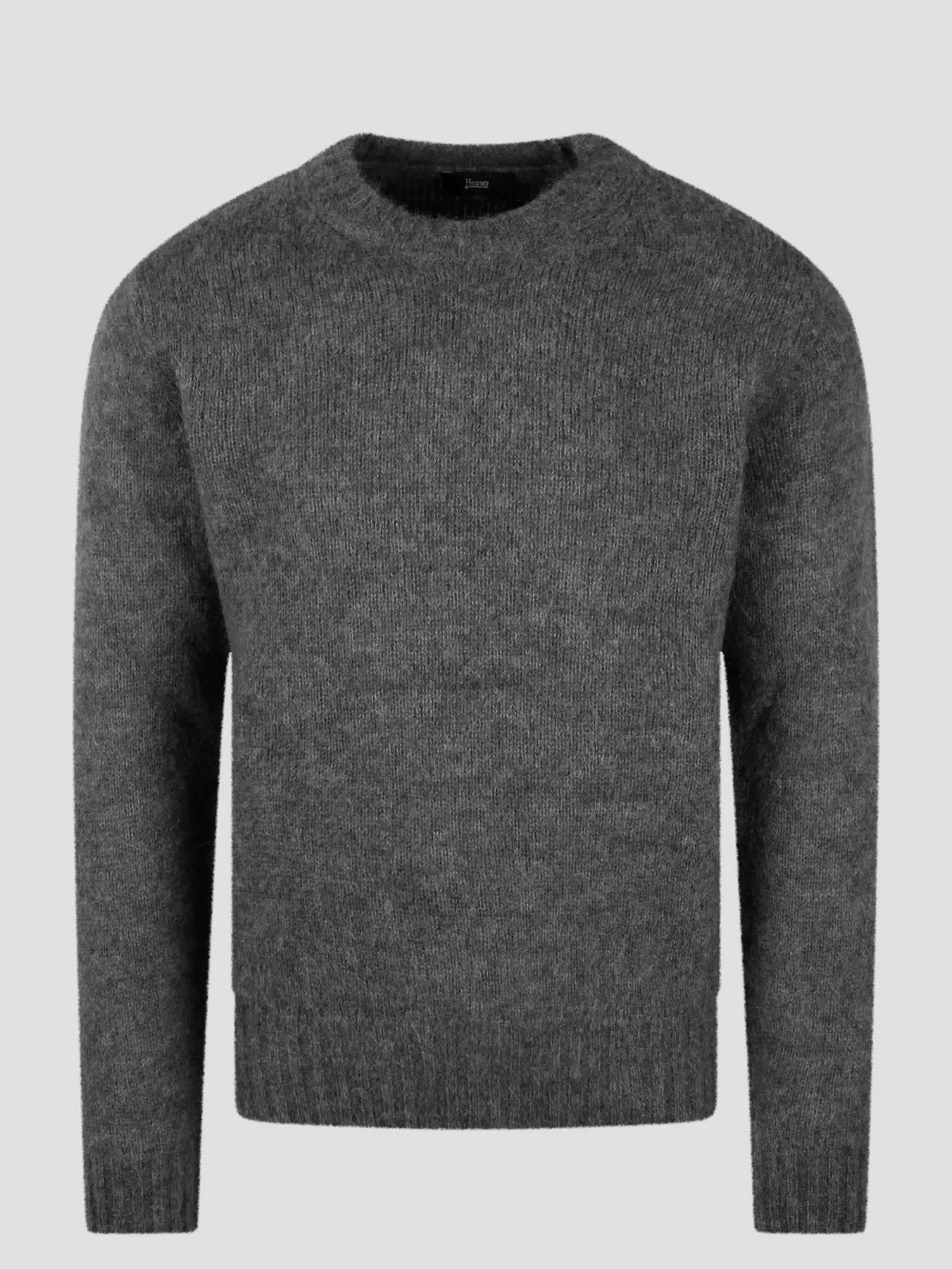 Shop Herno Alpaca Sweater In Grey