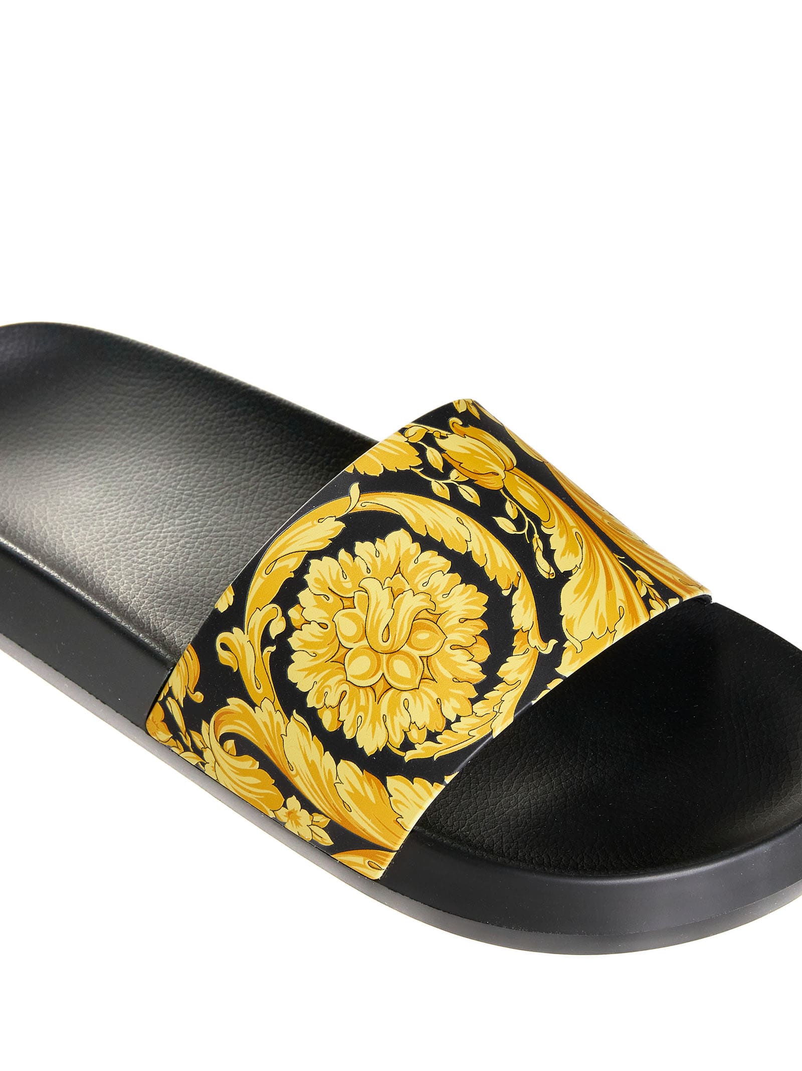 Shop Versace Shoes In Black Gold