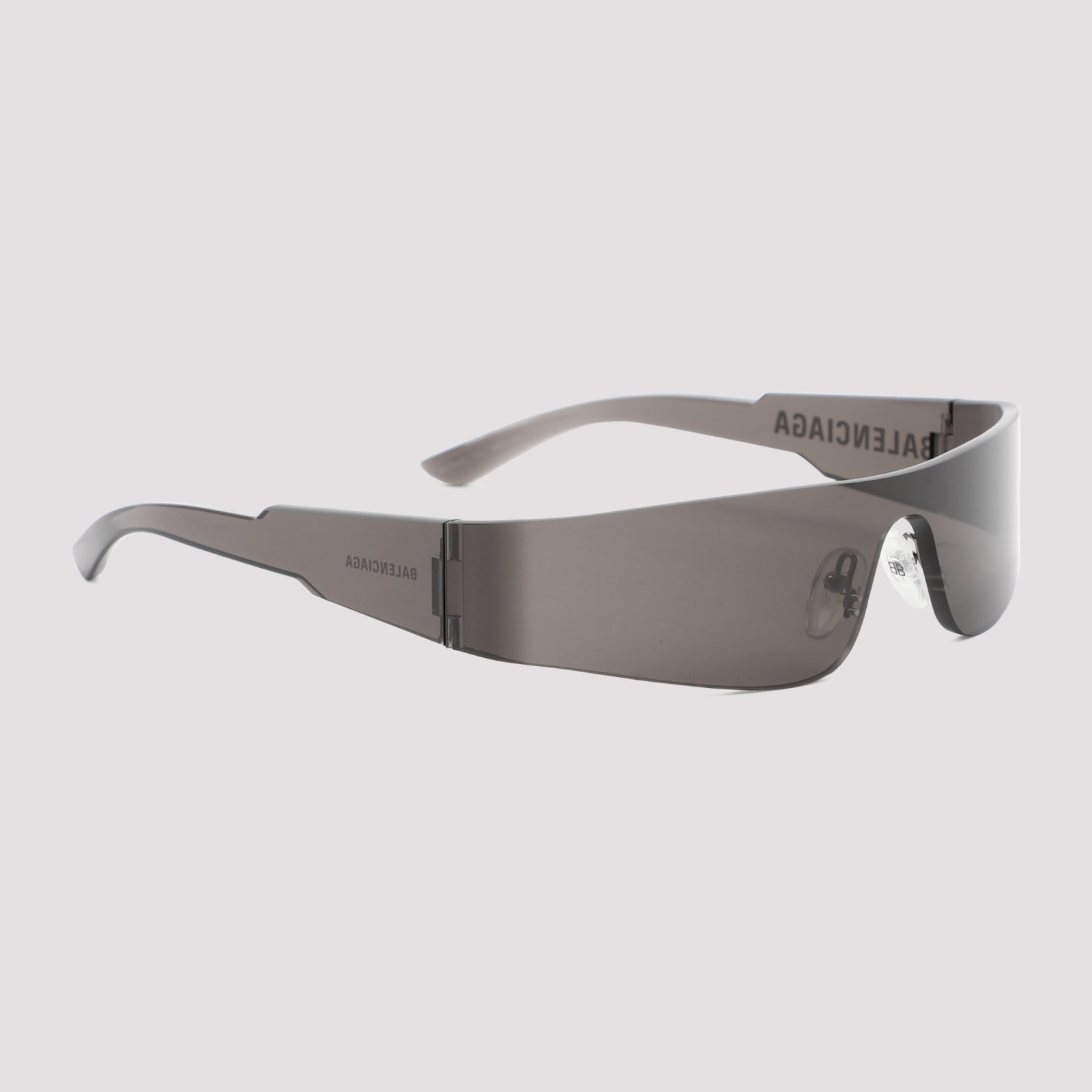 BALENCIAGA MONO REC SUNGLASSES IN BLACK POLYAMIDE