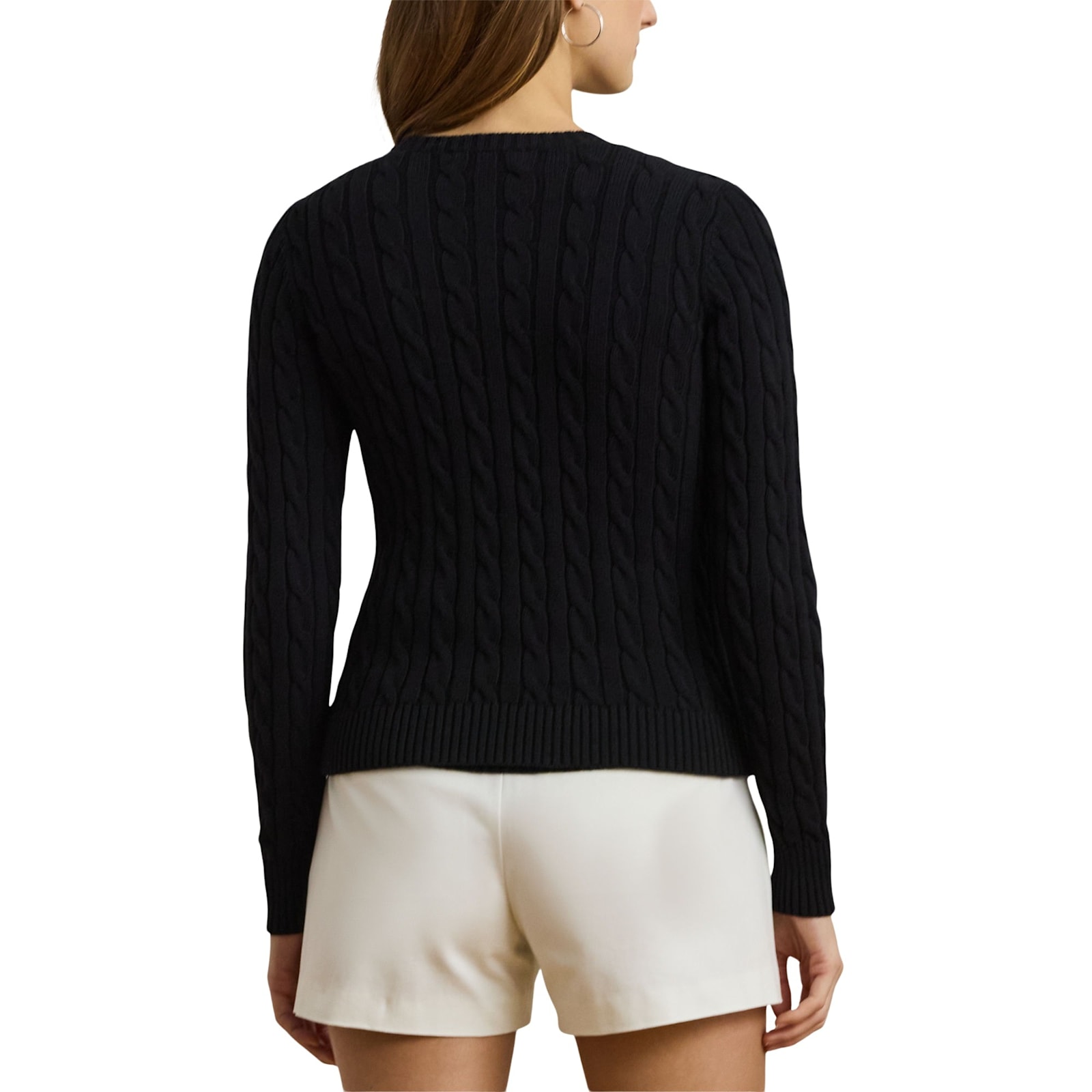 Ralph Lauren Ralhan Long Sleeve Cardigan In Black