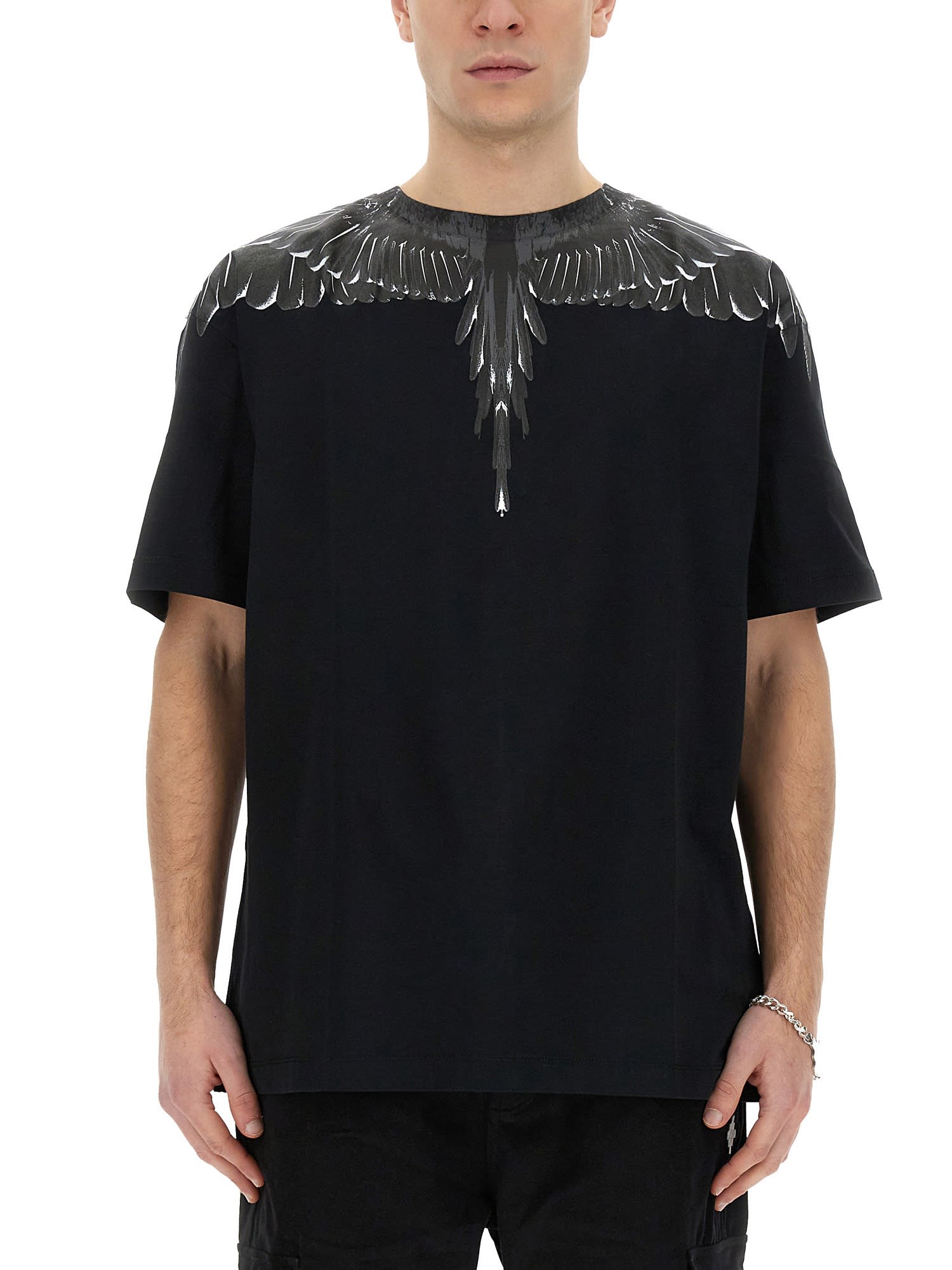 MARCELO BURLON COUNTY OF MILAN T-SHIRT WITH ICON WINGS PRINT