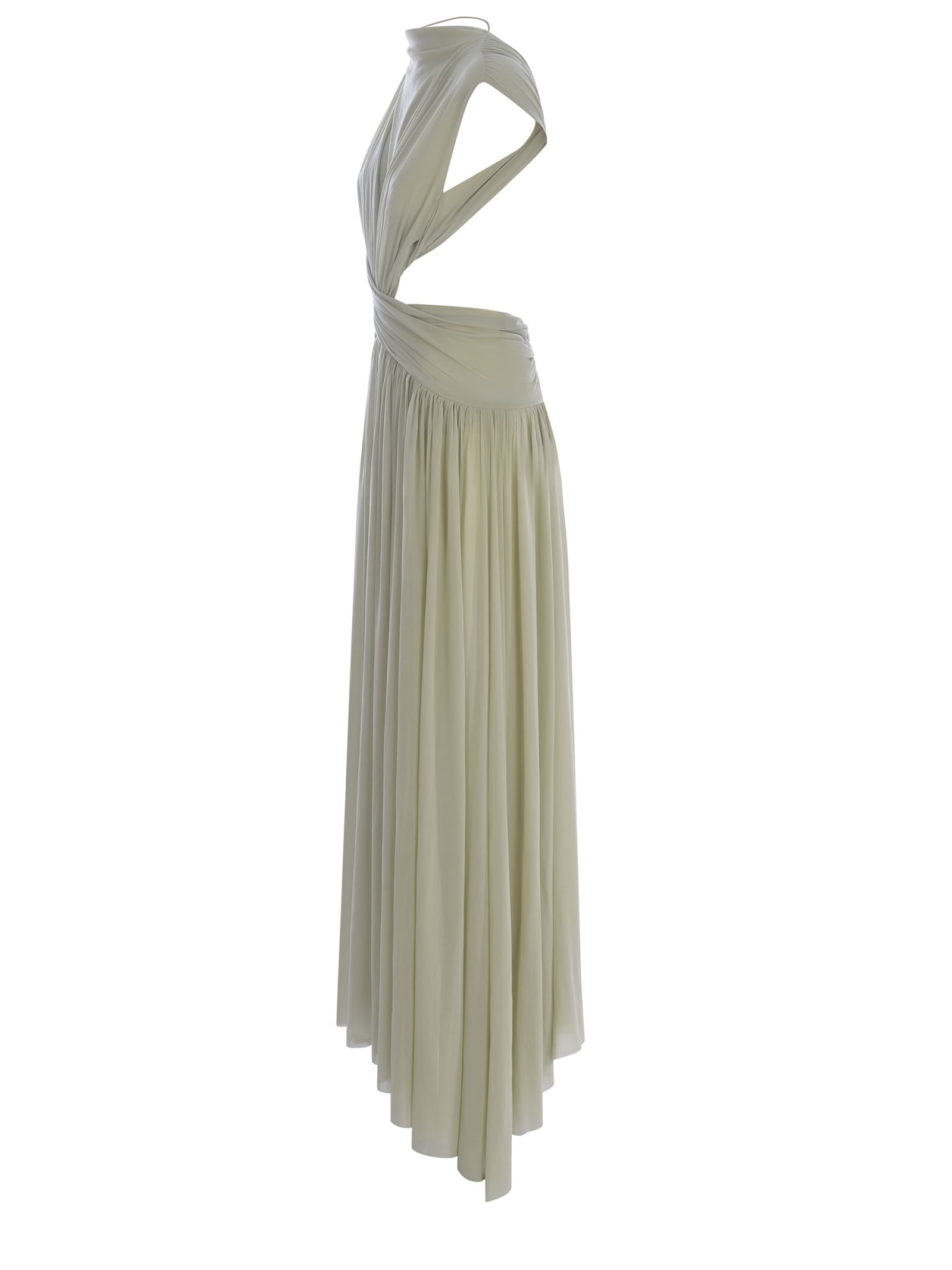 Shop Philosophy Di Lorenzo Serafini Dress Philosophy Made Of Stretch Tulle In Verde Chiaro