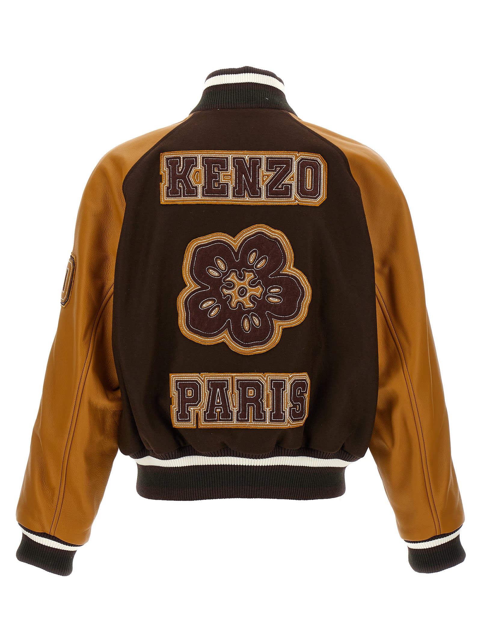 Shop Kenzo Boke Flower Varsity Bomber Jacket In Multicolor