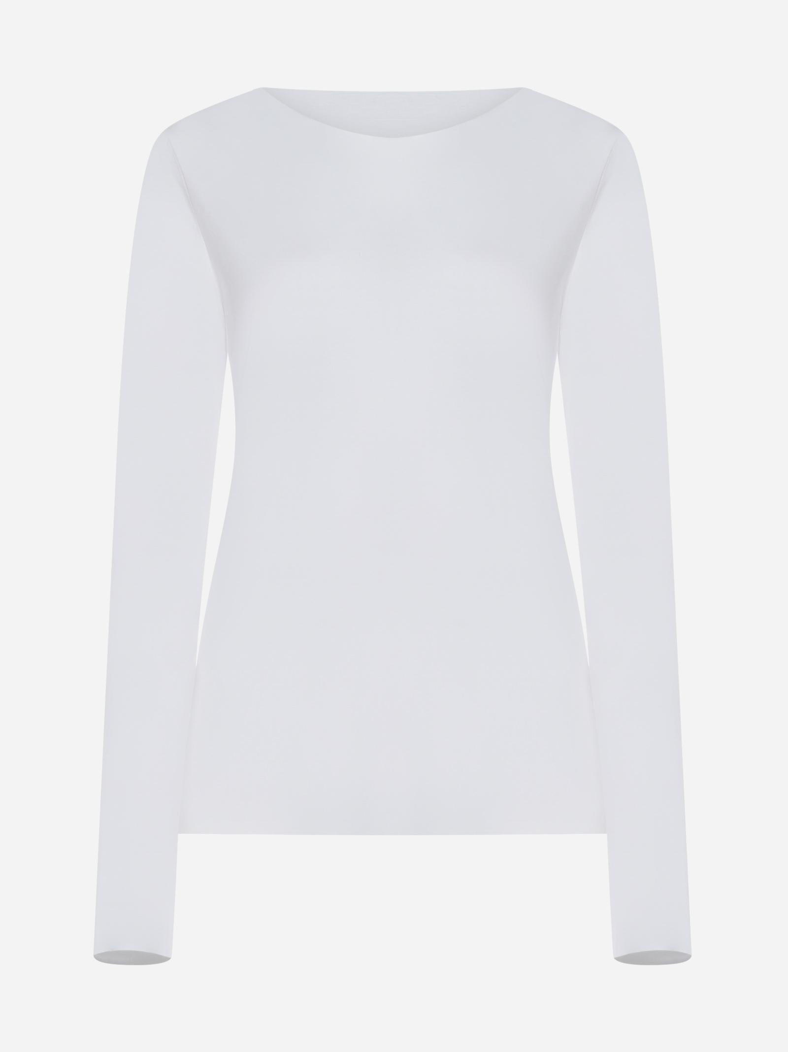Wolford Aurora Long Sleeves Modal Top In White