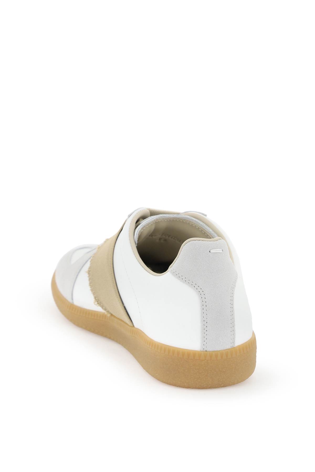 Shop Maison Margiela Replica Sneakers With Elastic Band In White Nude (white)