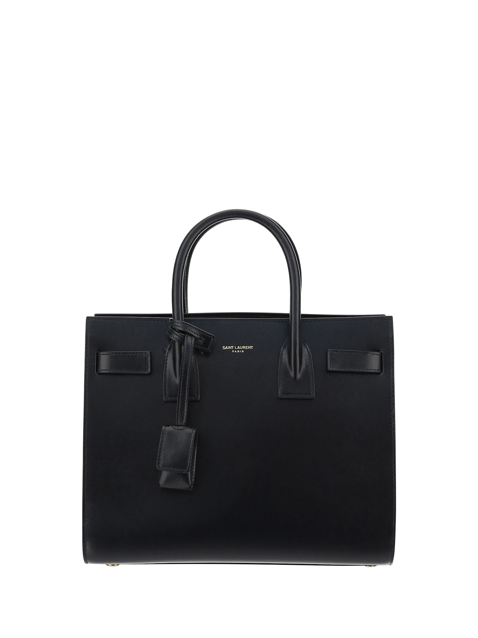 Saint Laurent Sac De Jour Mini Leather Top Handle Bag In Black