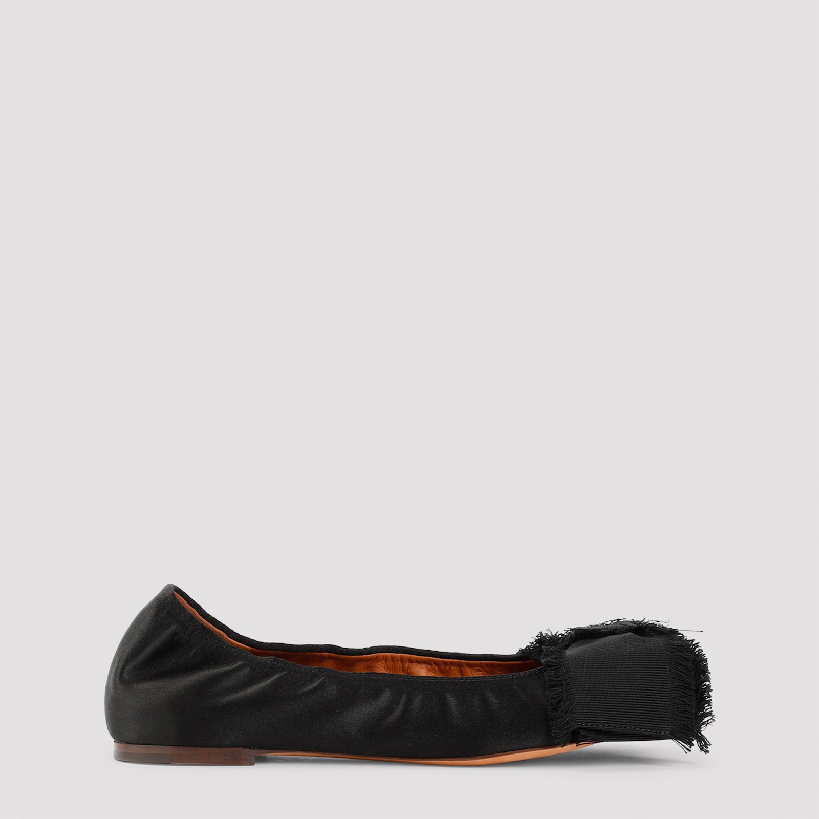 Shop Lanvin Bow Ballerinas In Black