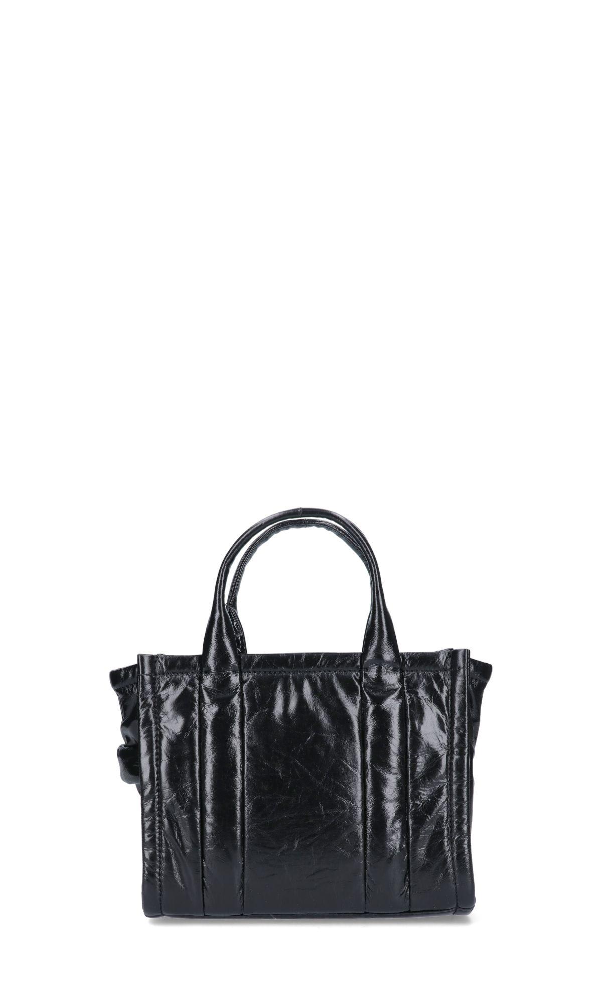 Shop Marc Jacobs Shiny Crinkle Mini Bag In Black