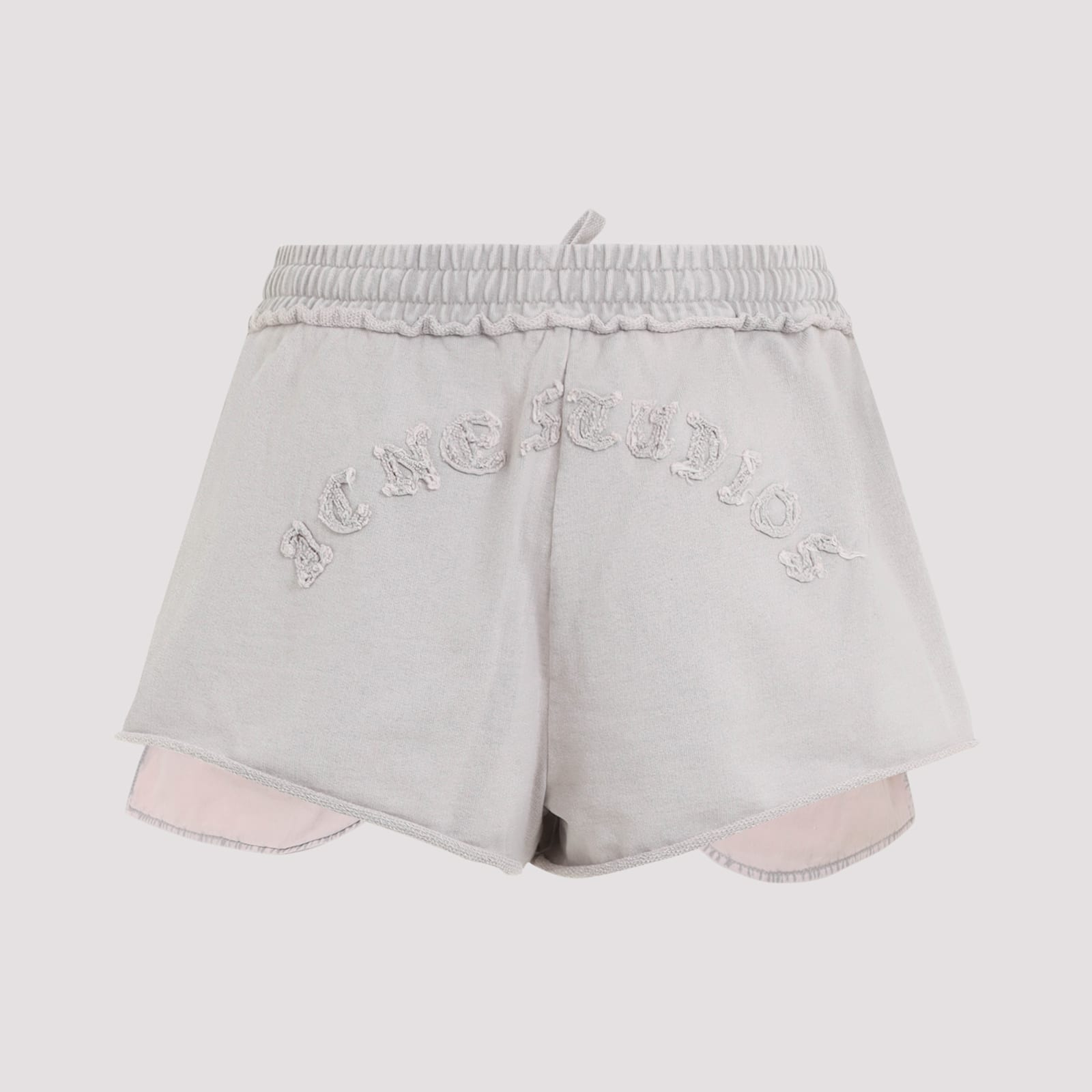 Acne Studios Drawstring Mini Shorts In Dmn Mauve Grey