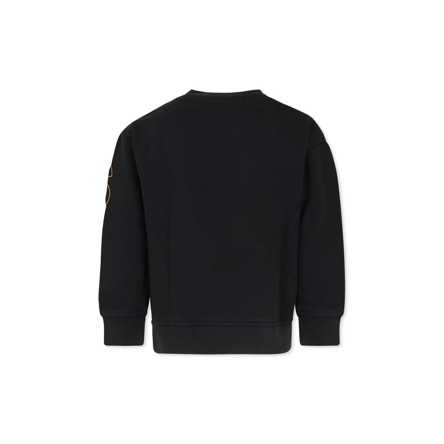 Stella Mccartney Black Sweatshirt For Boy With Logo In Black