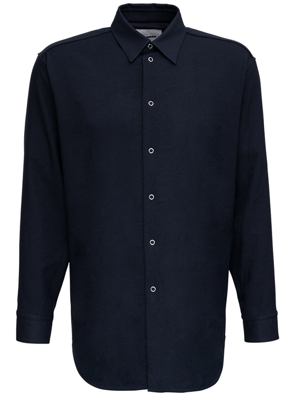 Jil Sander Blue Gabardine Shirt With Buttons