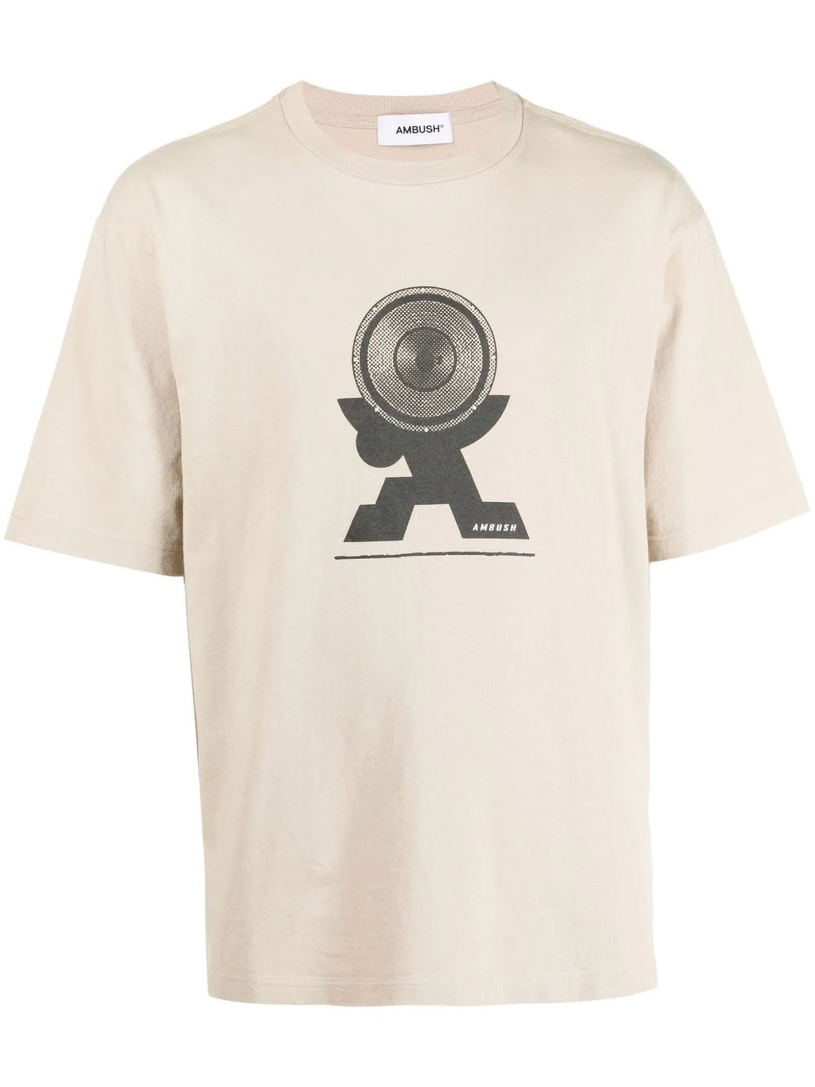 Shop Ambush Beige Cotton T-shirt