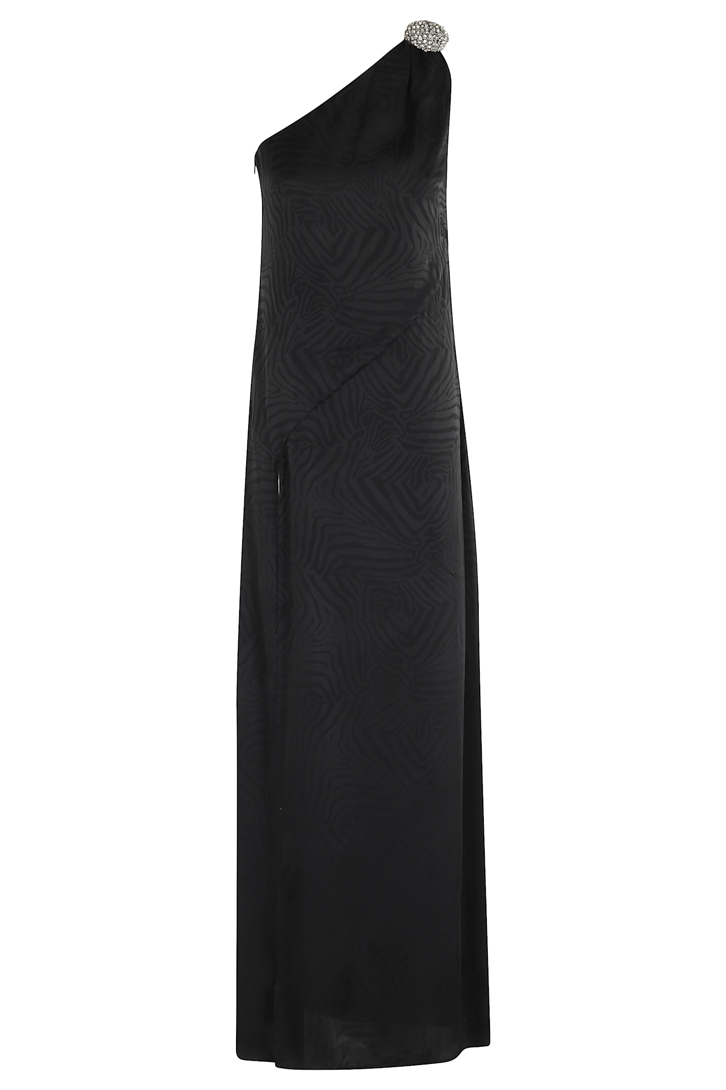 Amen One-shoulder Dress With Draped Side In Black