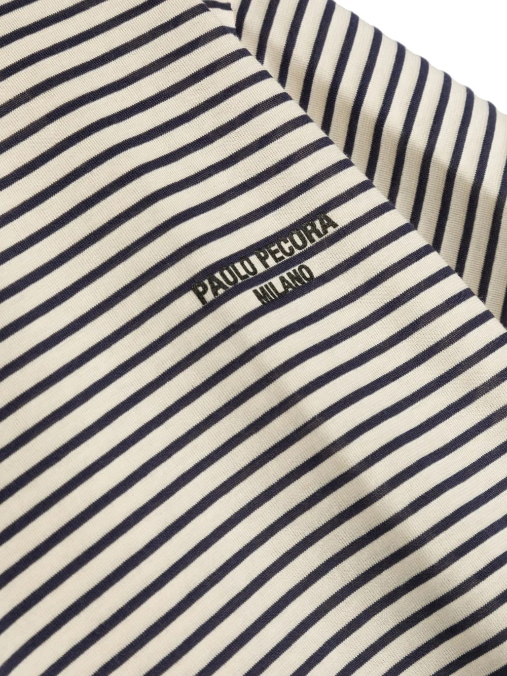 Shop Paolo Pecora Striped T-shirt In Blue