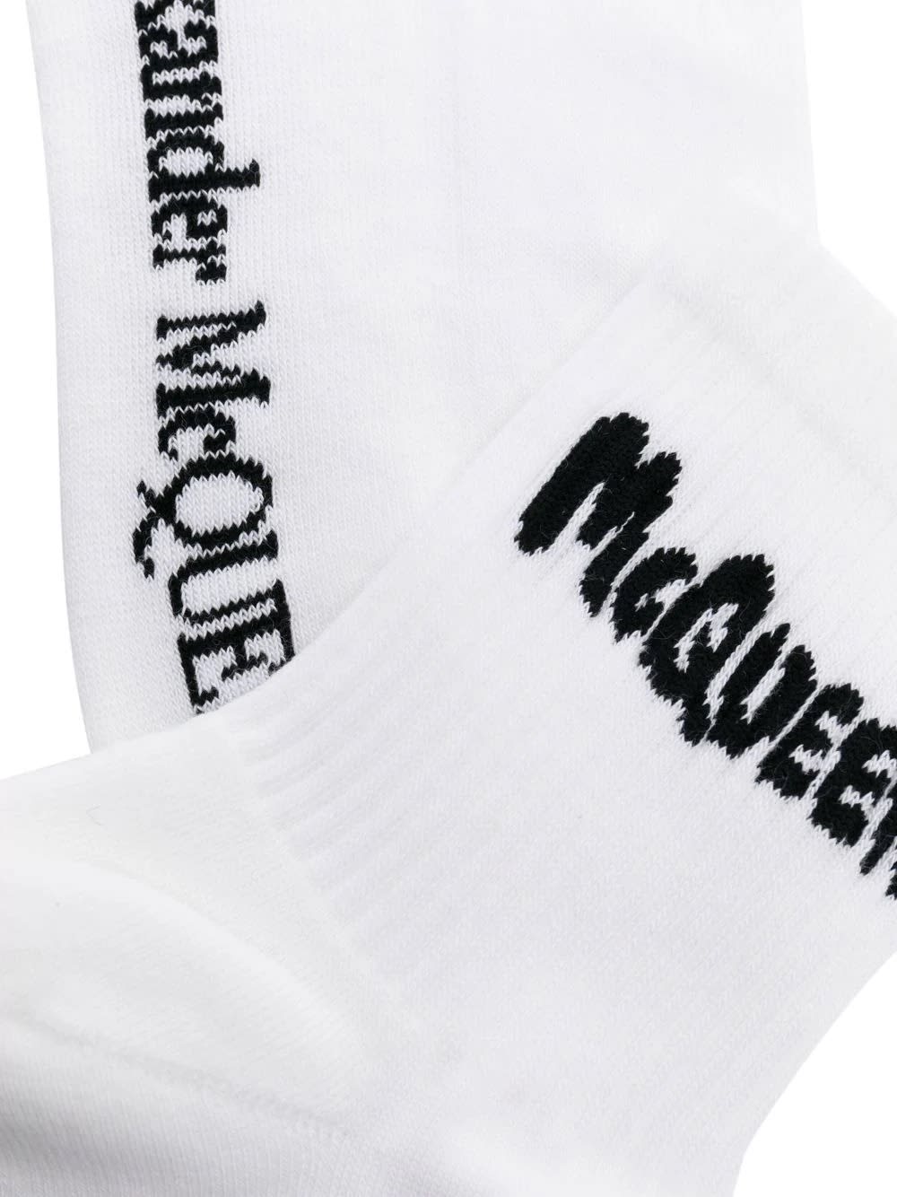 Shop Alexander Mcqueen White Mcqueen Graffiti Socks