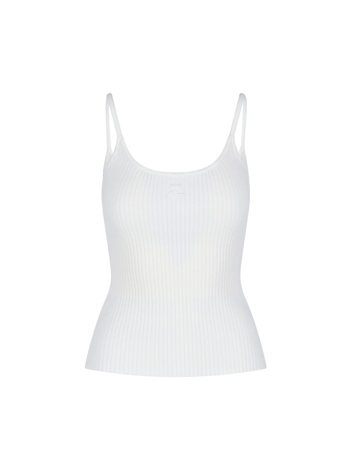 COURRÈGES RIBBED LOGO TOP