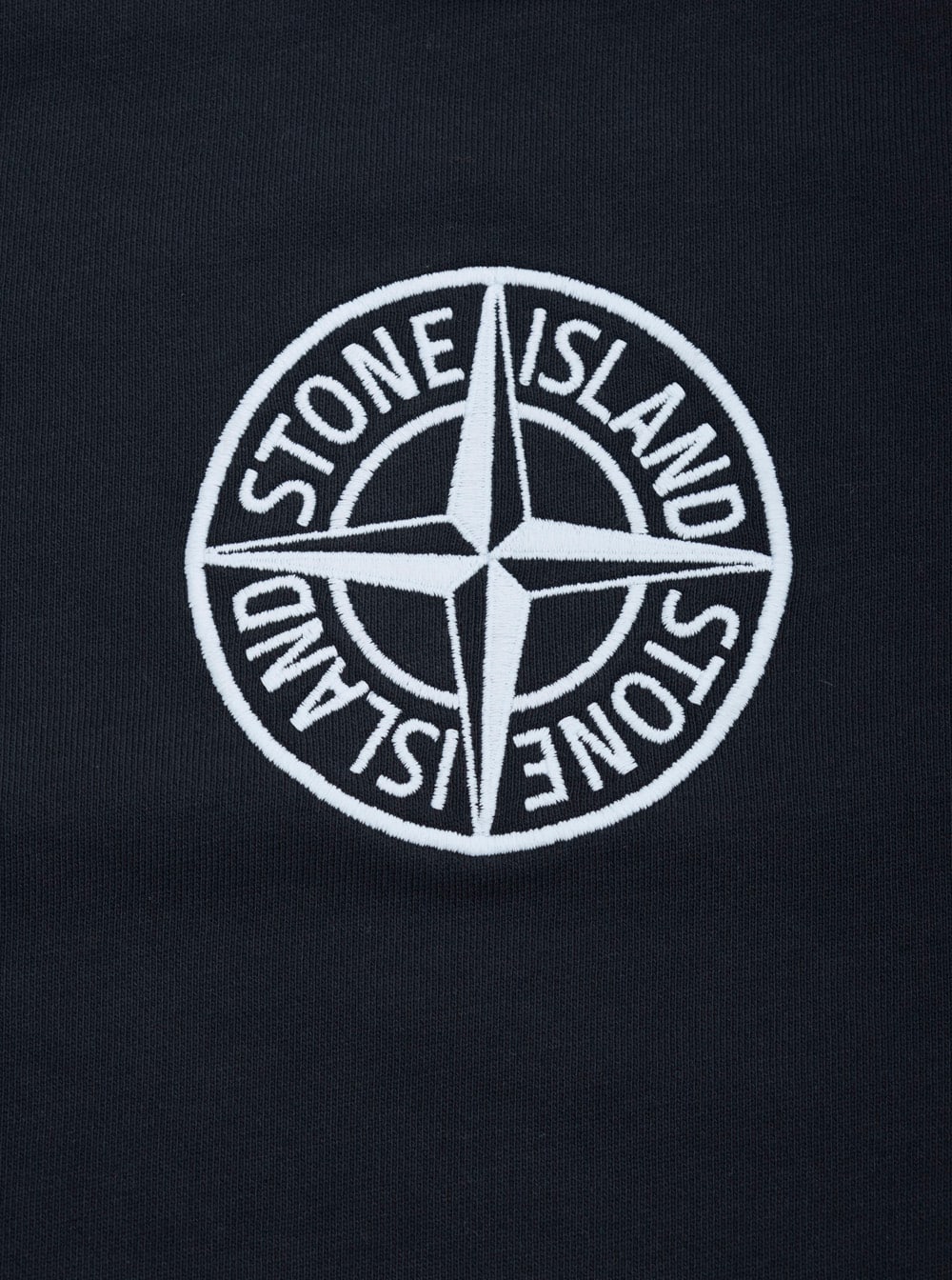 Stone Island Dark Blue Crewneck Sweatshirt With Logo Embroidered On The Front In Cotton Boy In Blu