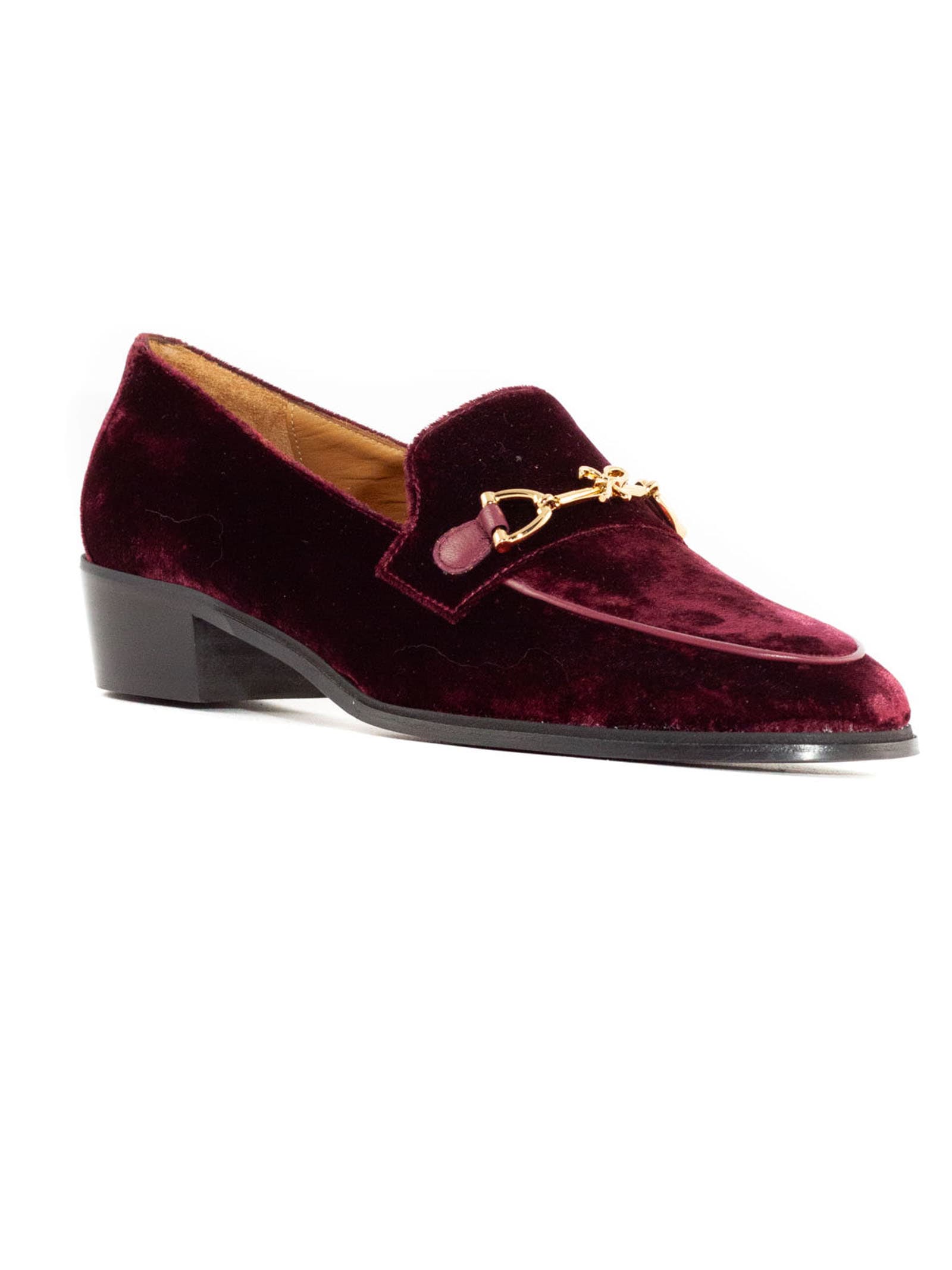 Shop Roberto Festa Bordeaux Velvet Axel Loafer