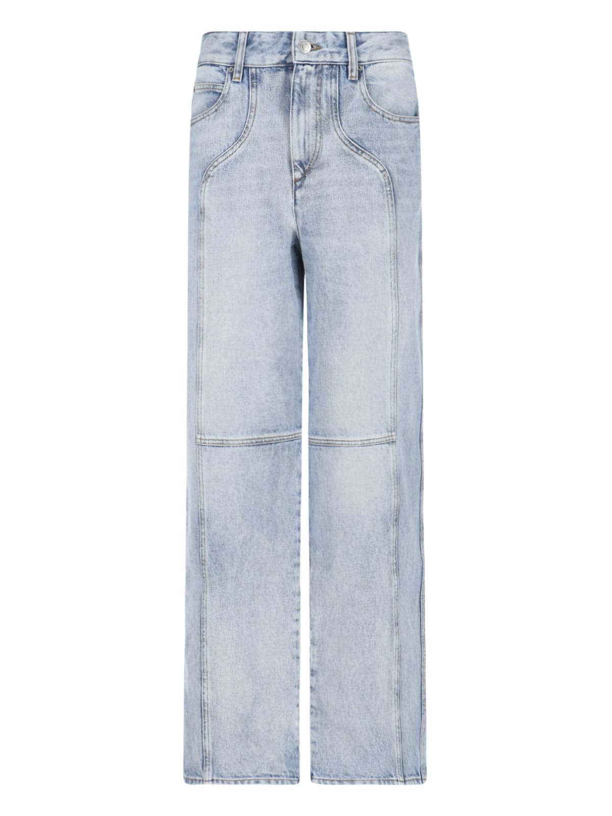 Marant Etoile Straight Jeans In Light Blue