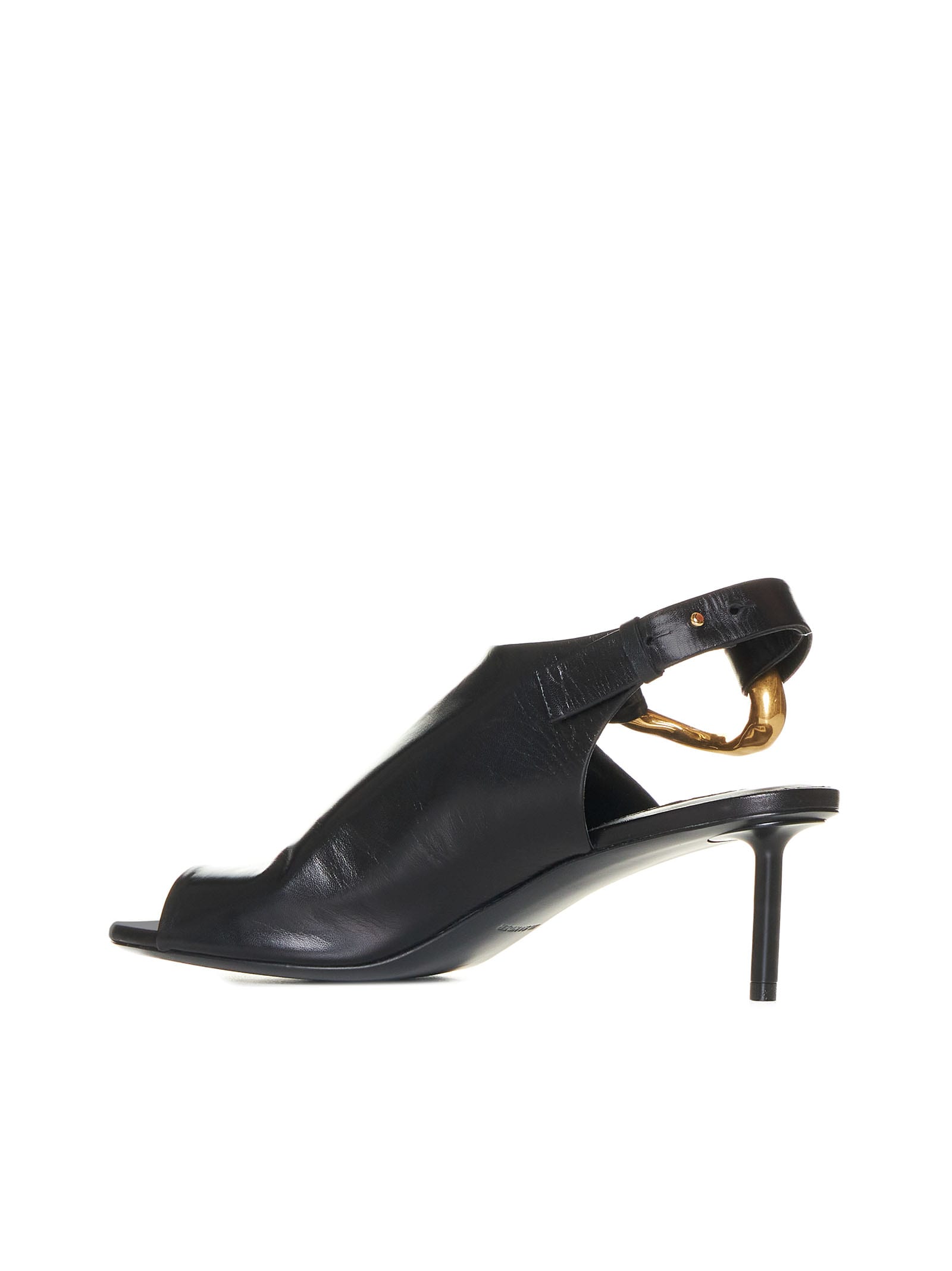 Shop Jil Sander Sandals In Black