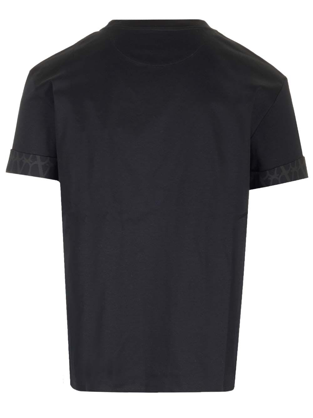 Shop Valentino Iconograph T-shirt In Black