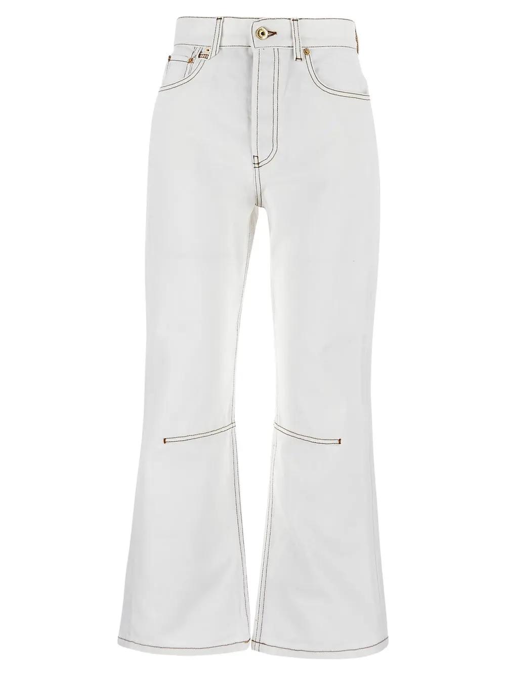 Shop Jacquemus Le De-nimes Court Jeans In White