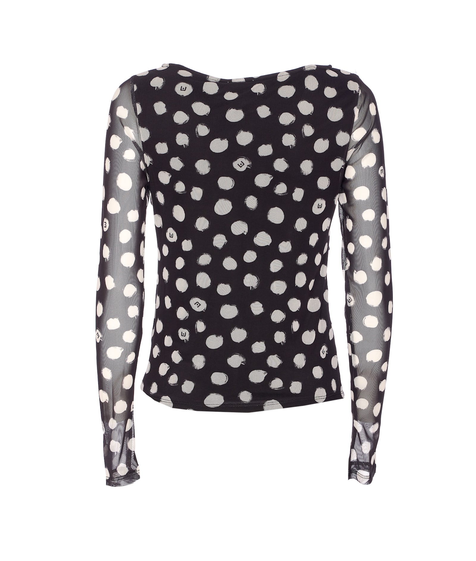 Liu •jo Polka Dots Top In Black