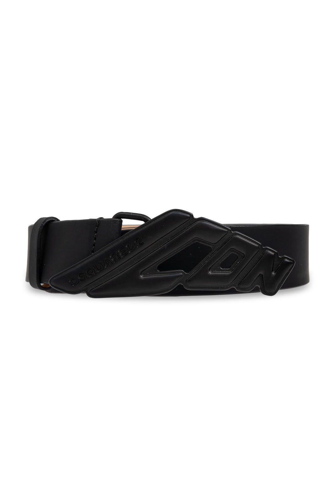 Shop Dsquared2 Logo Engraved Buckled Belt In Nero