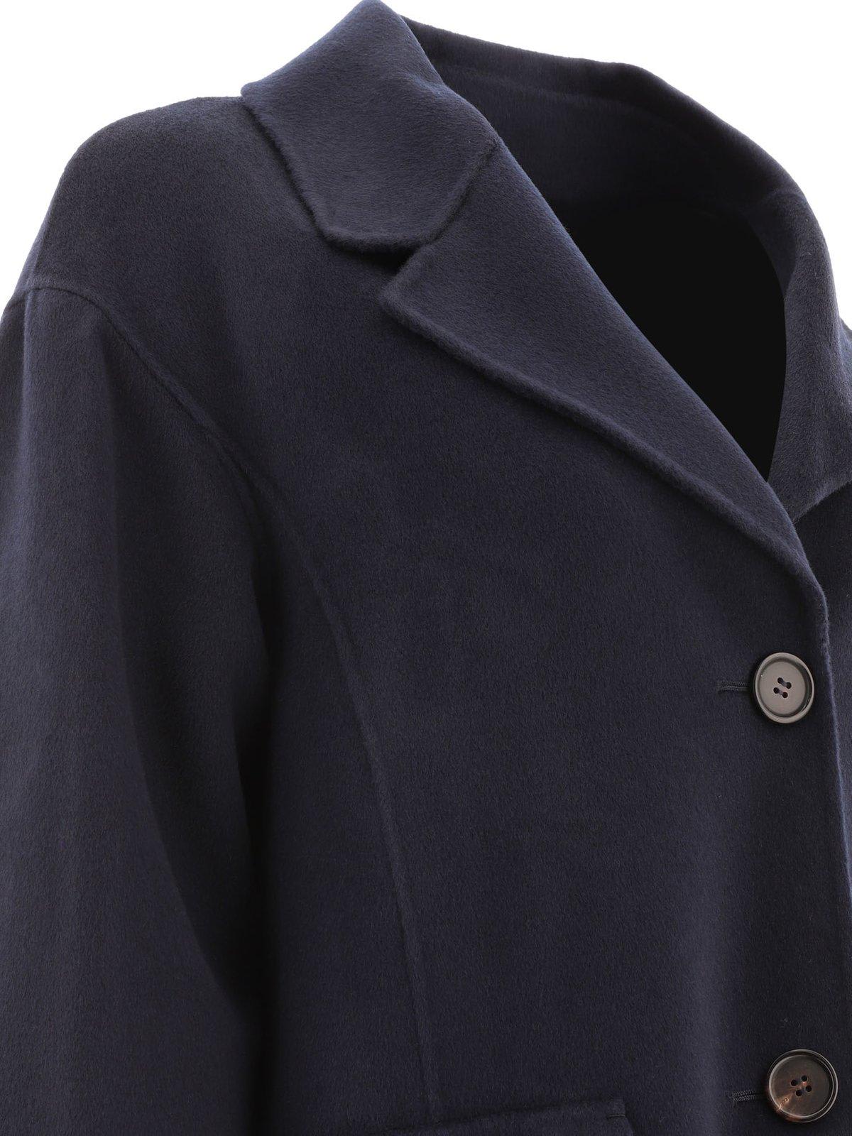 Shop 's Max Mara Single-breasted Long-sleeved Coat In Blu