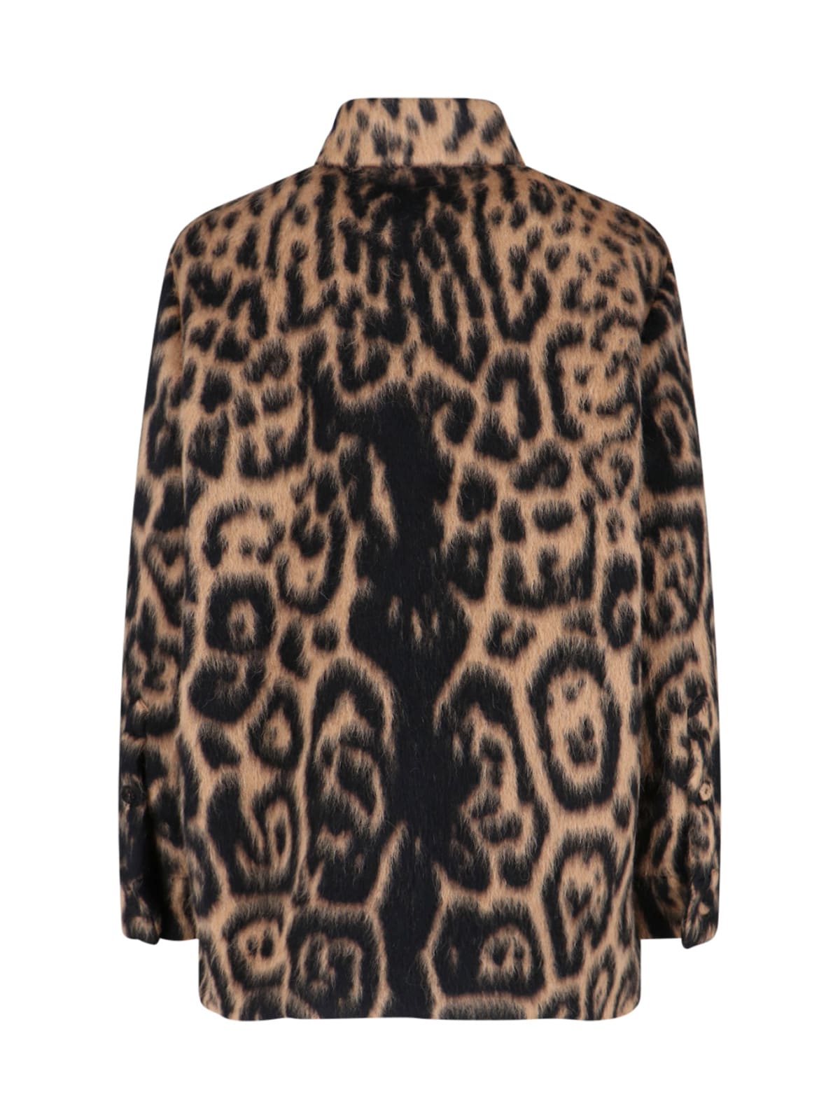 Fendi Animalier Jacket Coats And Trench Coats Beige In Animal Print