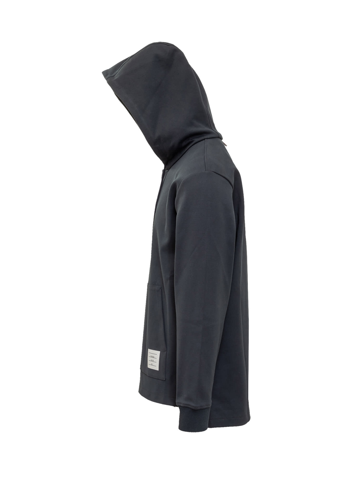 Shop Thom Browne Hoodie In Navy