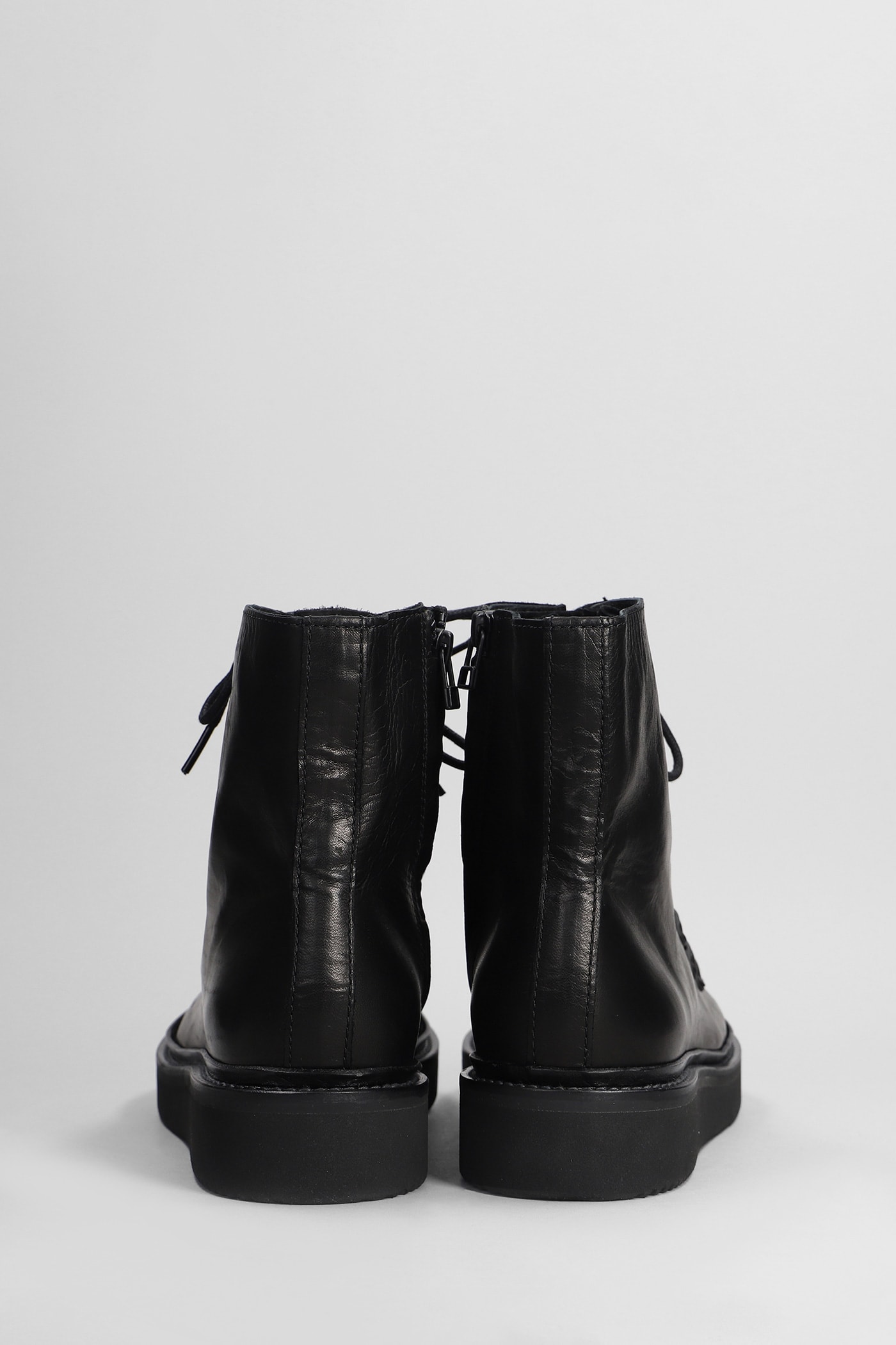 Shop Yohji Yamamoto Ankle Boots In Black Leather