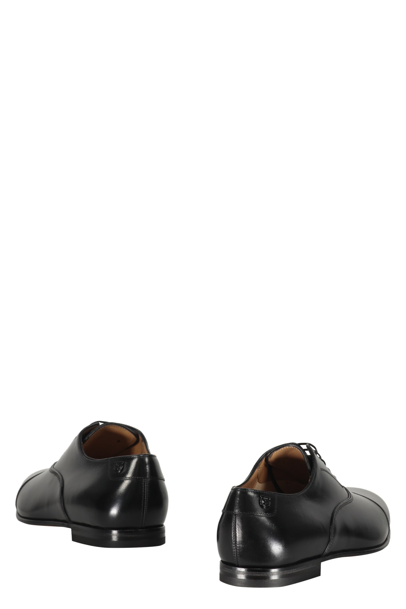 Shop Ferragamo Gillo Leather Lace-up Shoes In Black