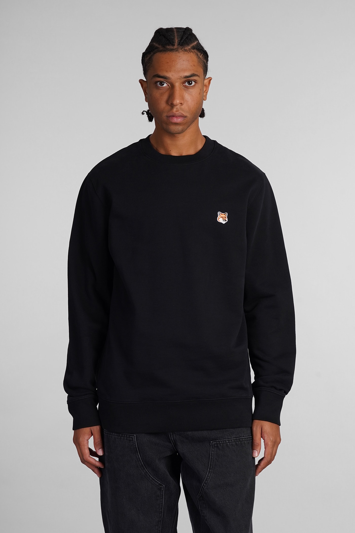 Shop Maison Kitsuné Sweatshirt In Black Cotton