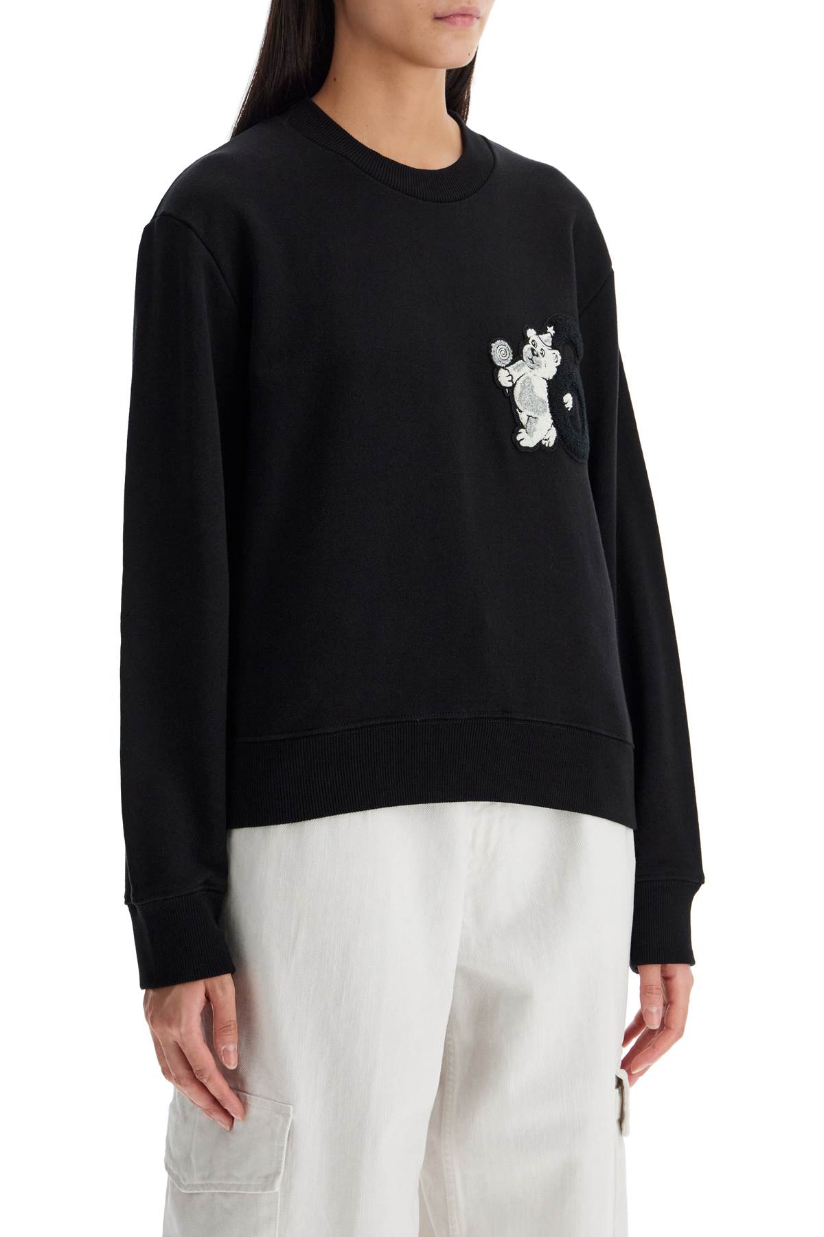 Shop Mm6 Maison Margiela Party Bear Sweatshirt In Black (black)