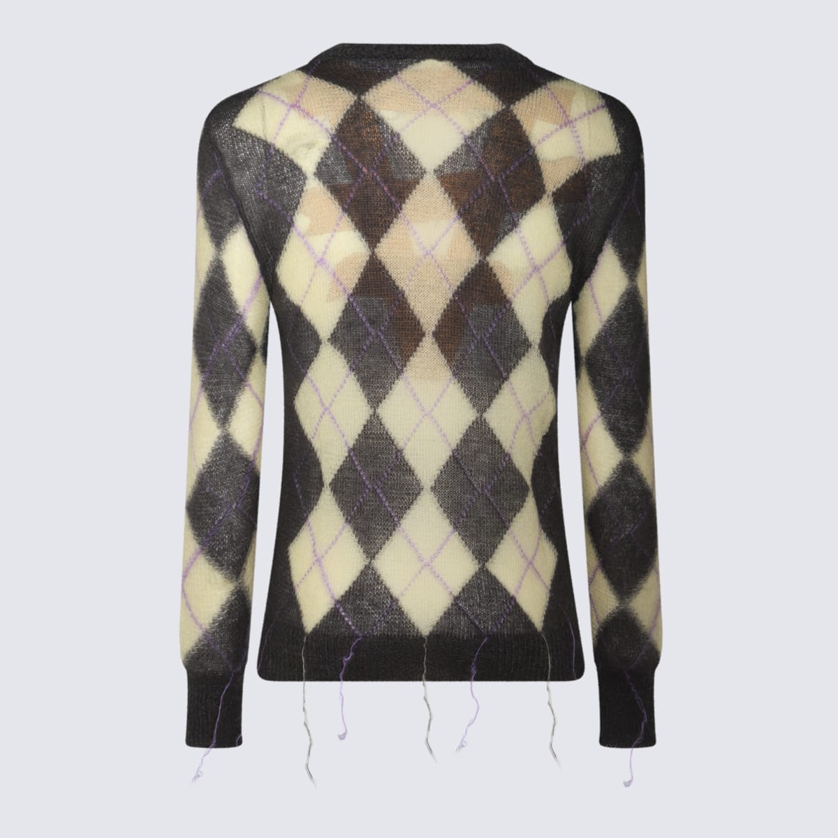 Shop Marni Multicolor Wool Knitwear In Endive