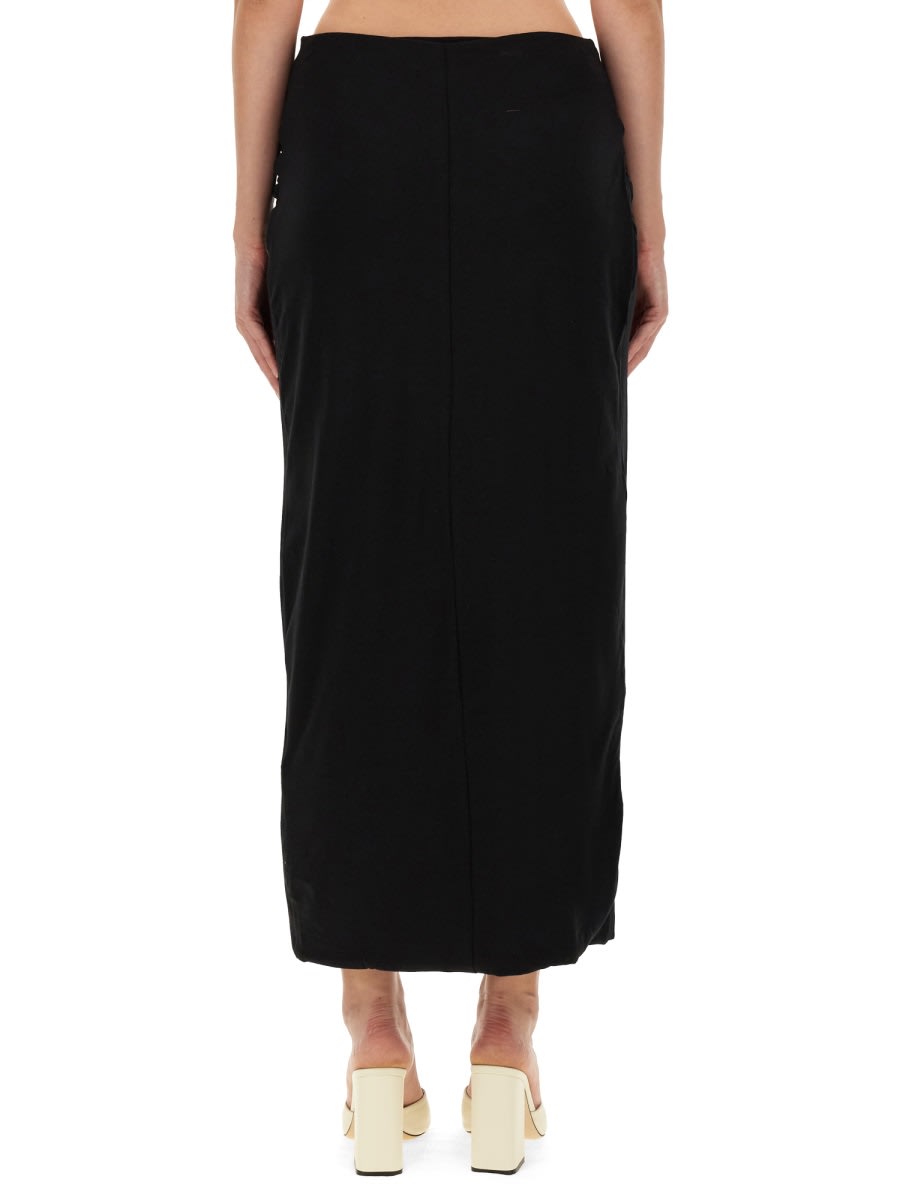 Rotate Birger Christensen Rotate Birgerchristensen Twisted Skirt In Black