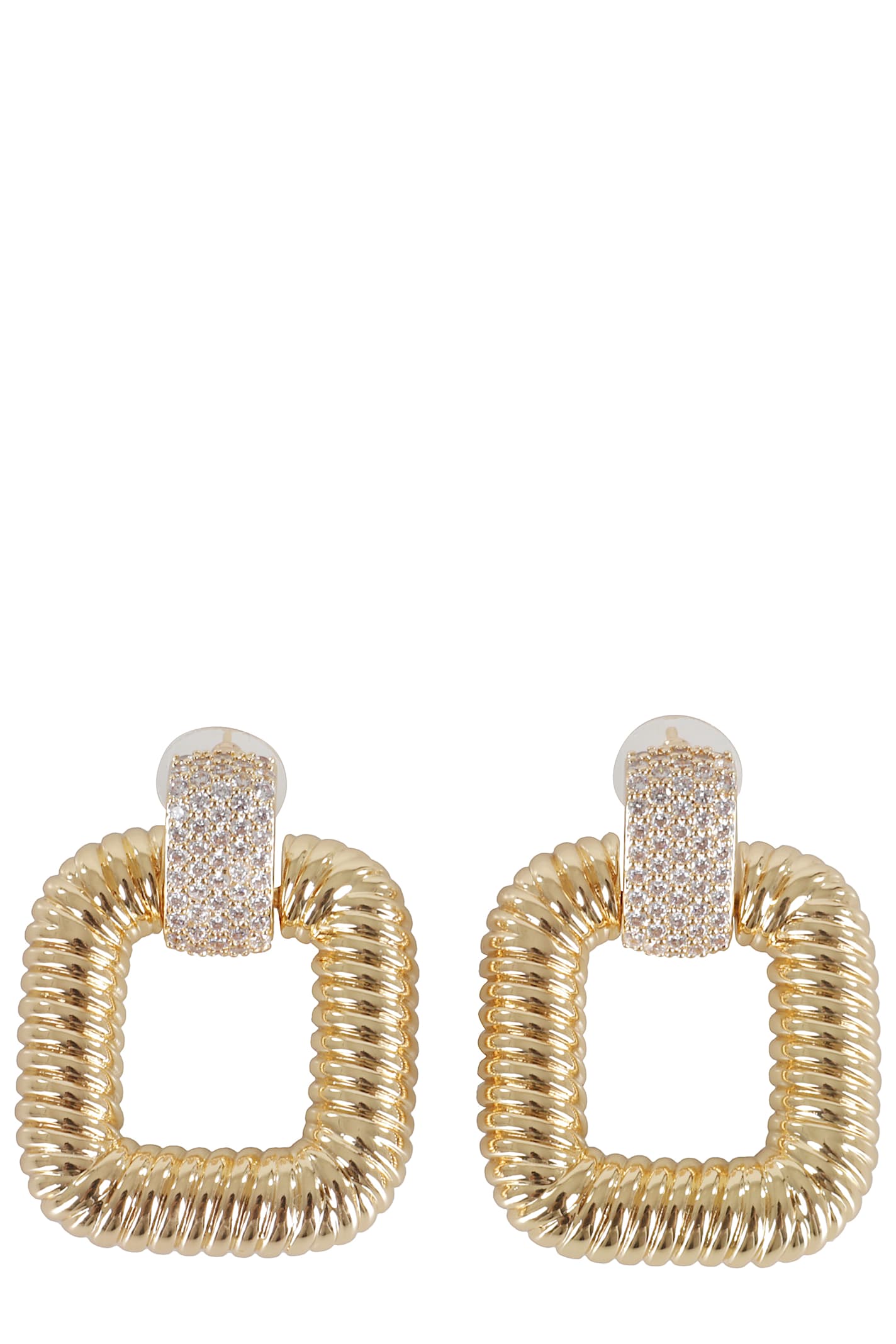 Self-portrait Gold Knocker Earrings In Gold