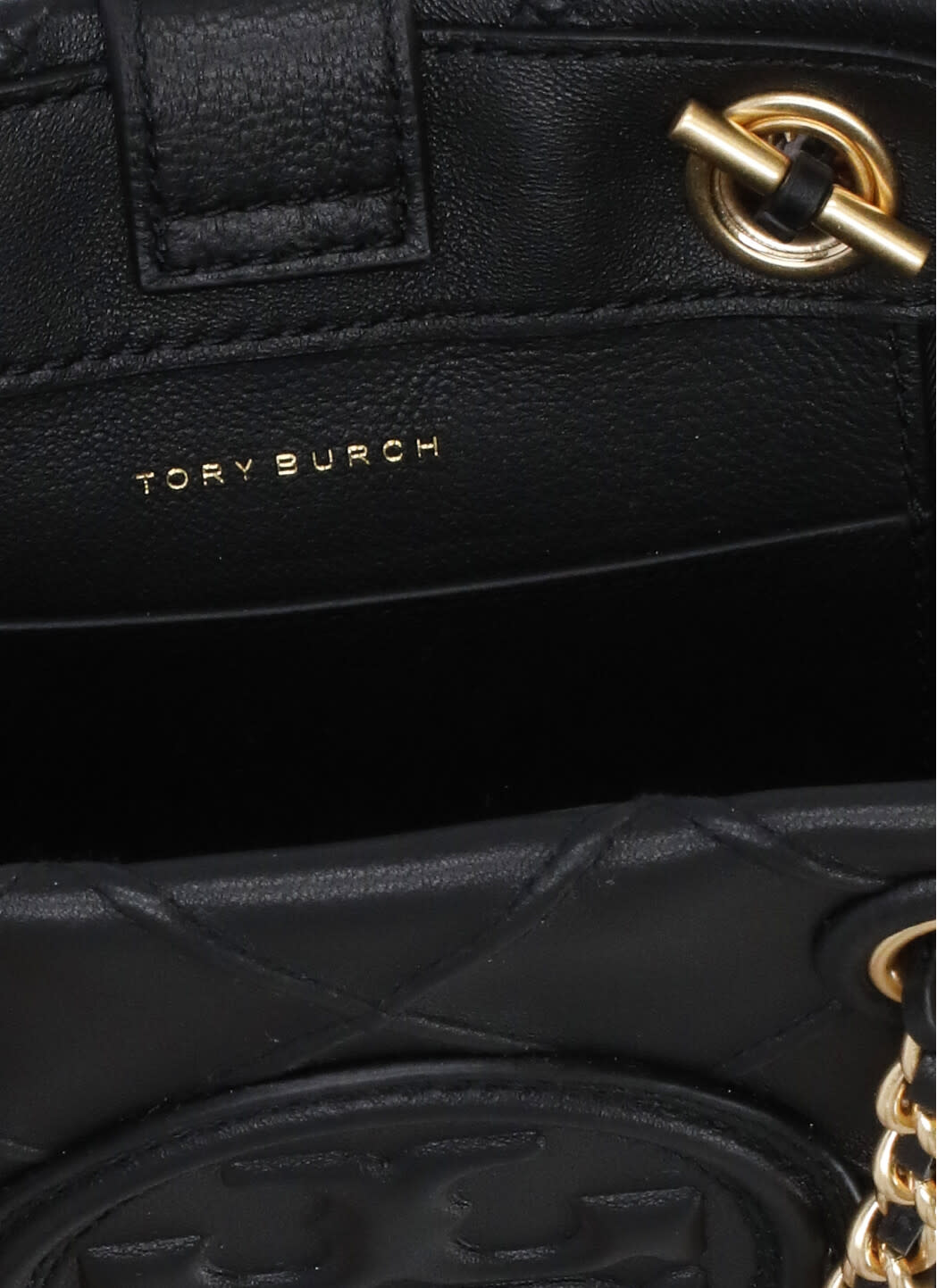 Shop Tory Burch Fleming Mini Shopping Bag In Black