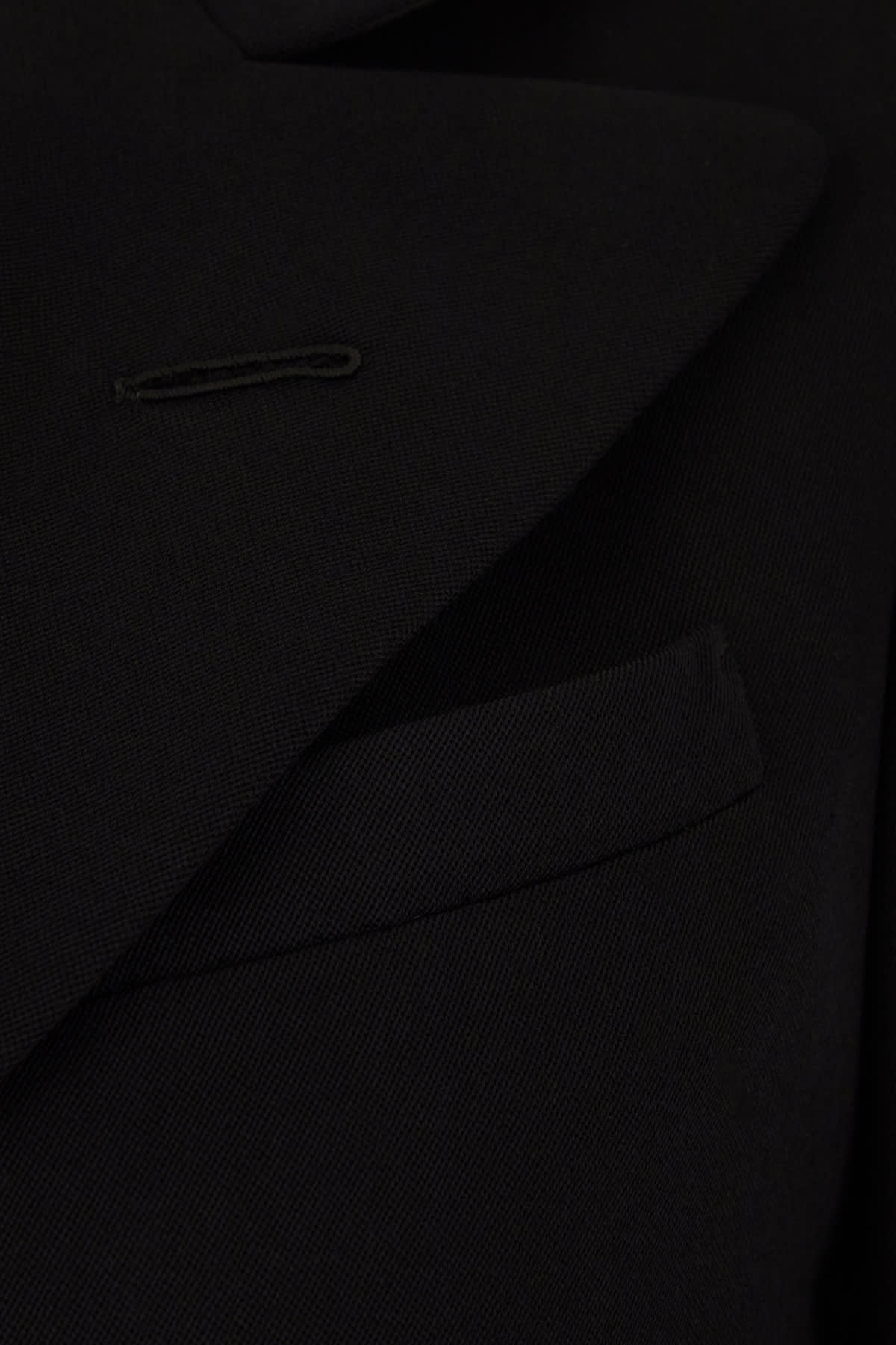 Shop Maison Margiela Black Wool Blazer