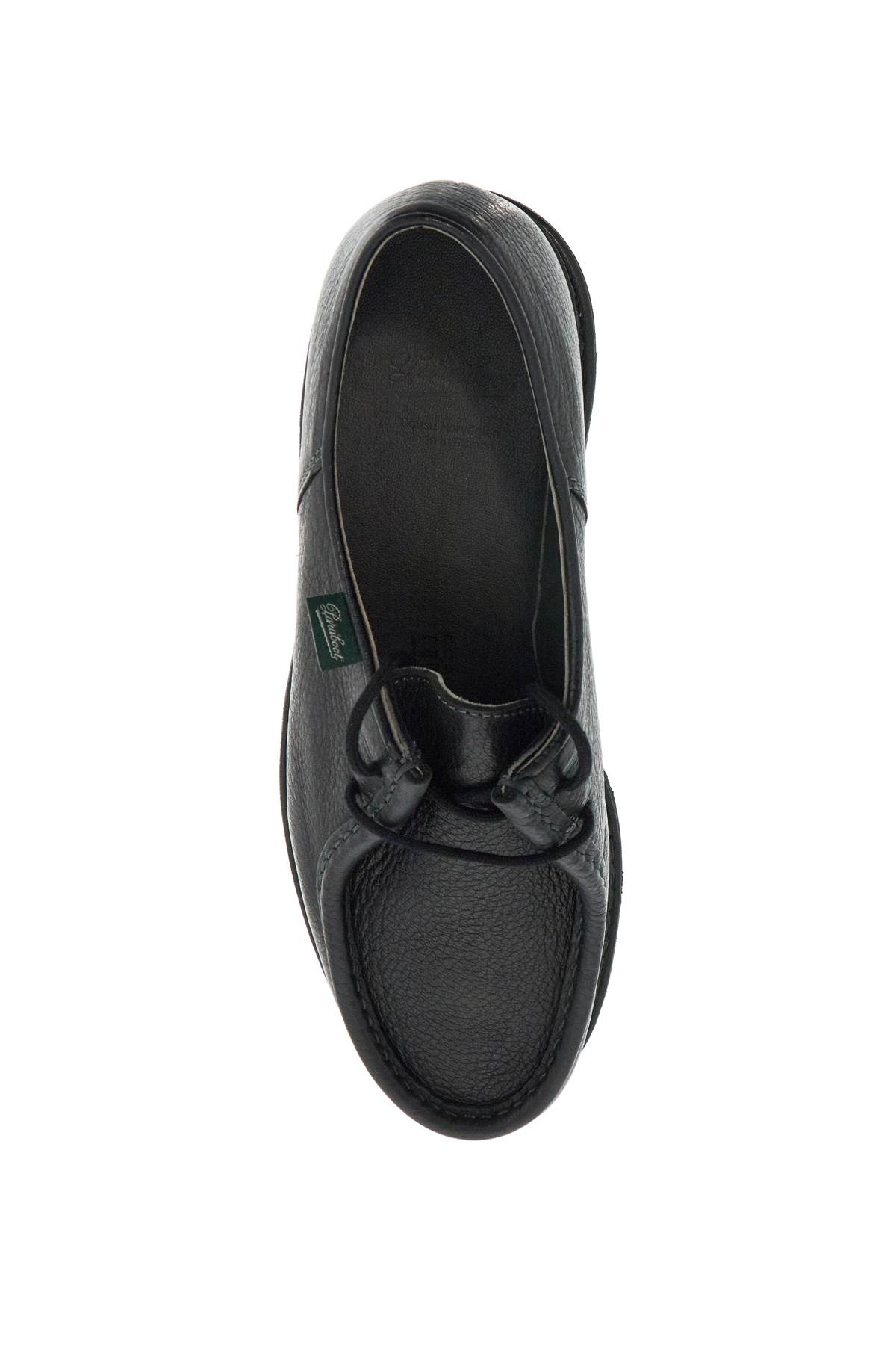 Shop Paraboot Leather Michael Derby Shoe In Noire Cerf Noir (black)