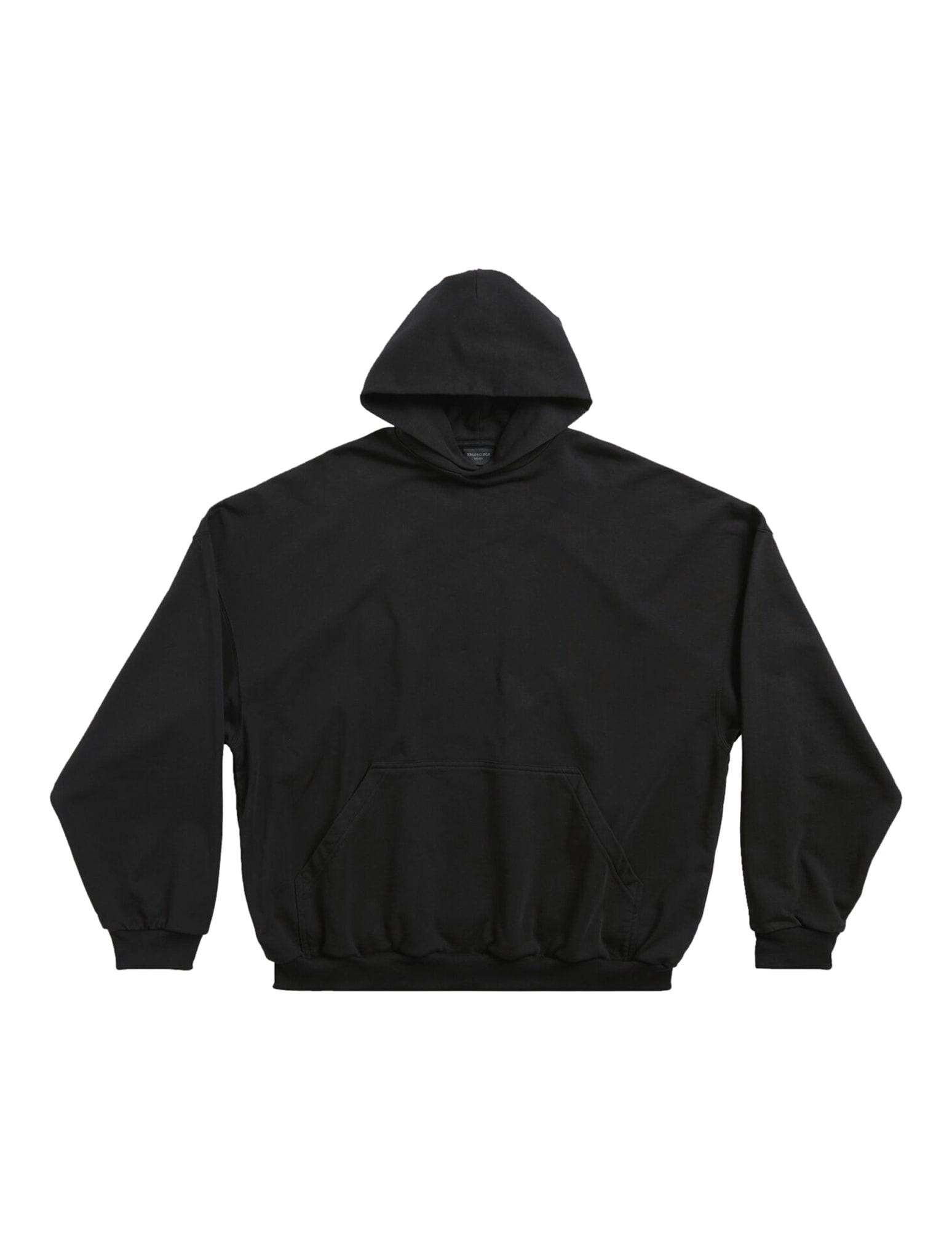 Shop Balenciaga Large Fit Hoodie In Washed Black