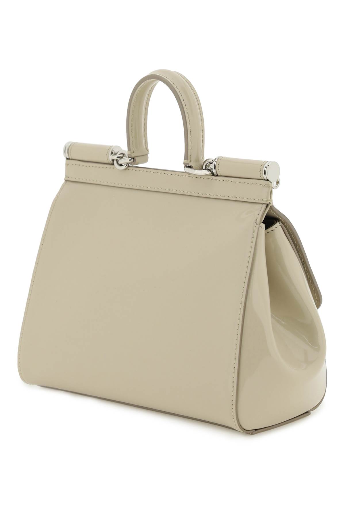 Shop Dolce & Gabbana Patent Leather Sicily Handbag