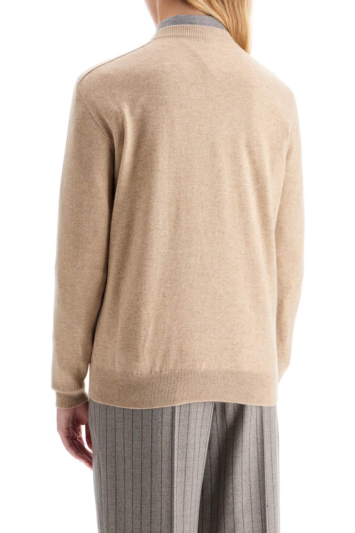 Shop Brunello Cucinelli Cashmere Crewneck Pullover In Camel Chiaro (beige)