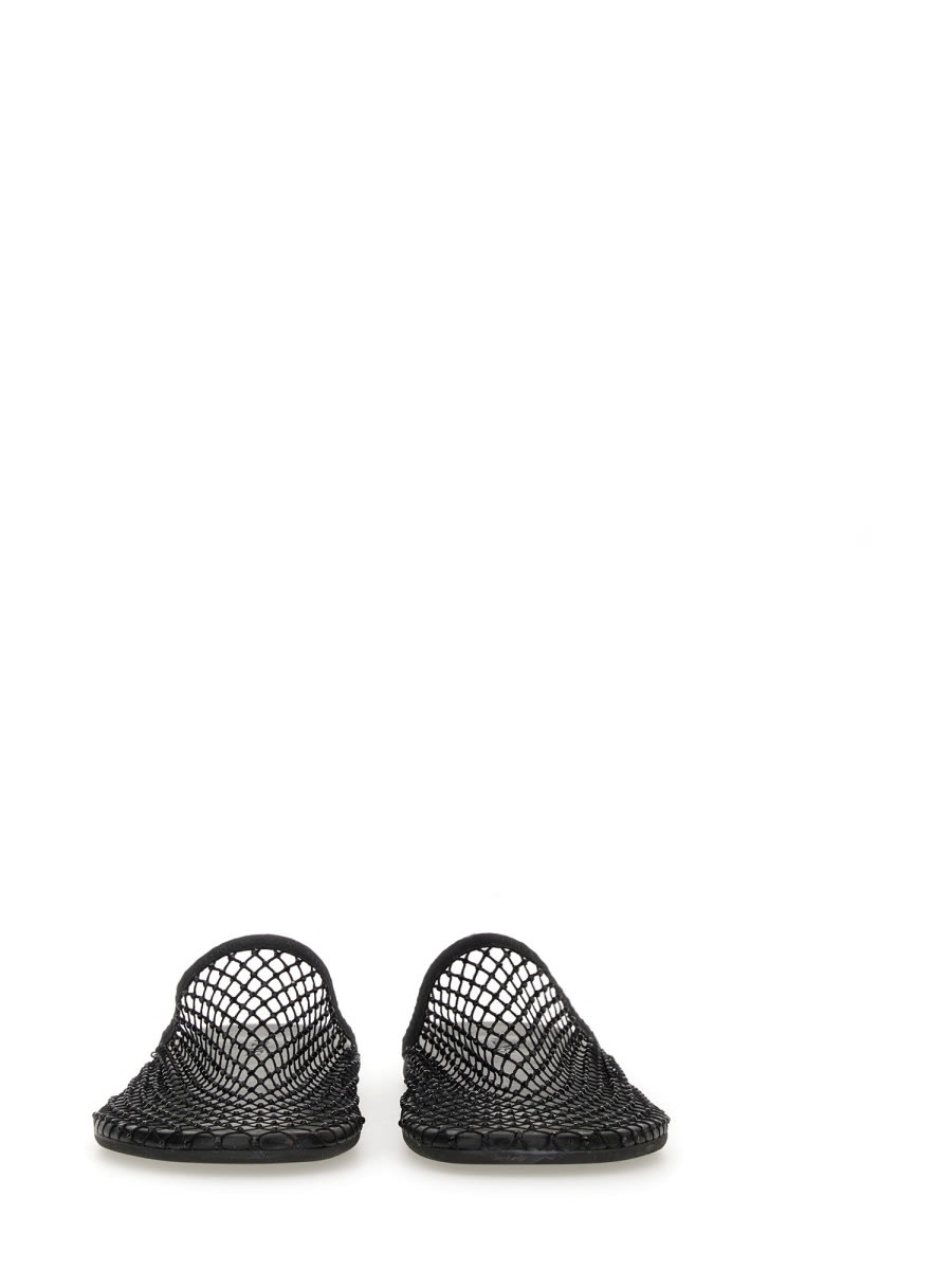 Alysi Black Mesh Slip-on Sabot In Mesh In Black